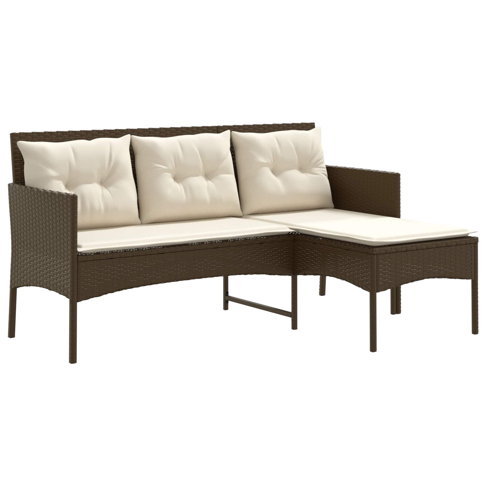Ensemble de canapé de jardin avec coussin 2 pcs polyrotin - XIOS
