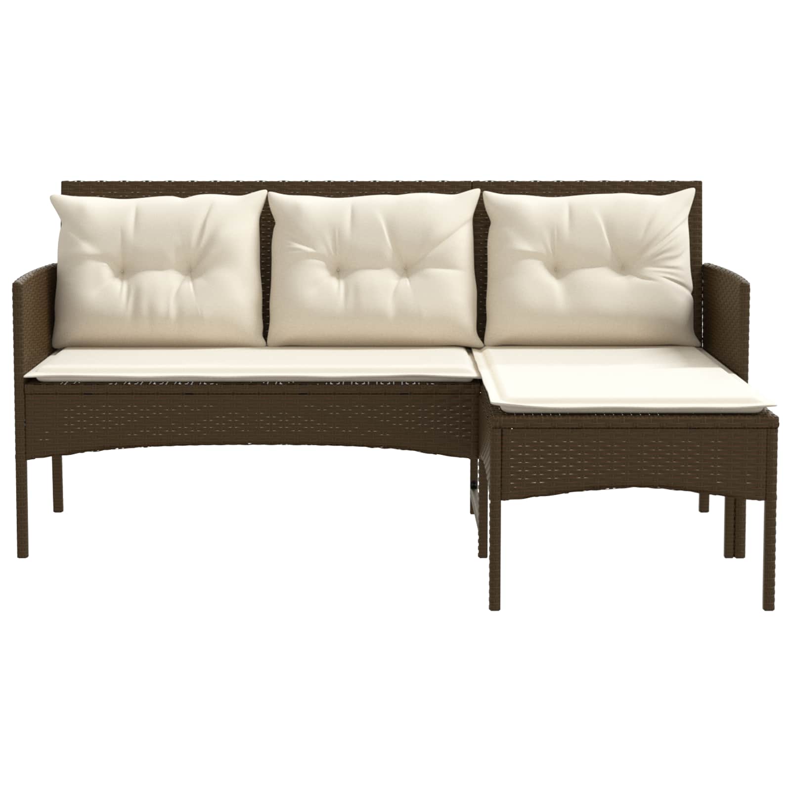 Ensemble de canapé de jardin avec coussin 2 pcs polyrotin - XIOS