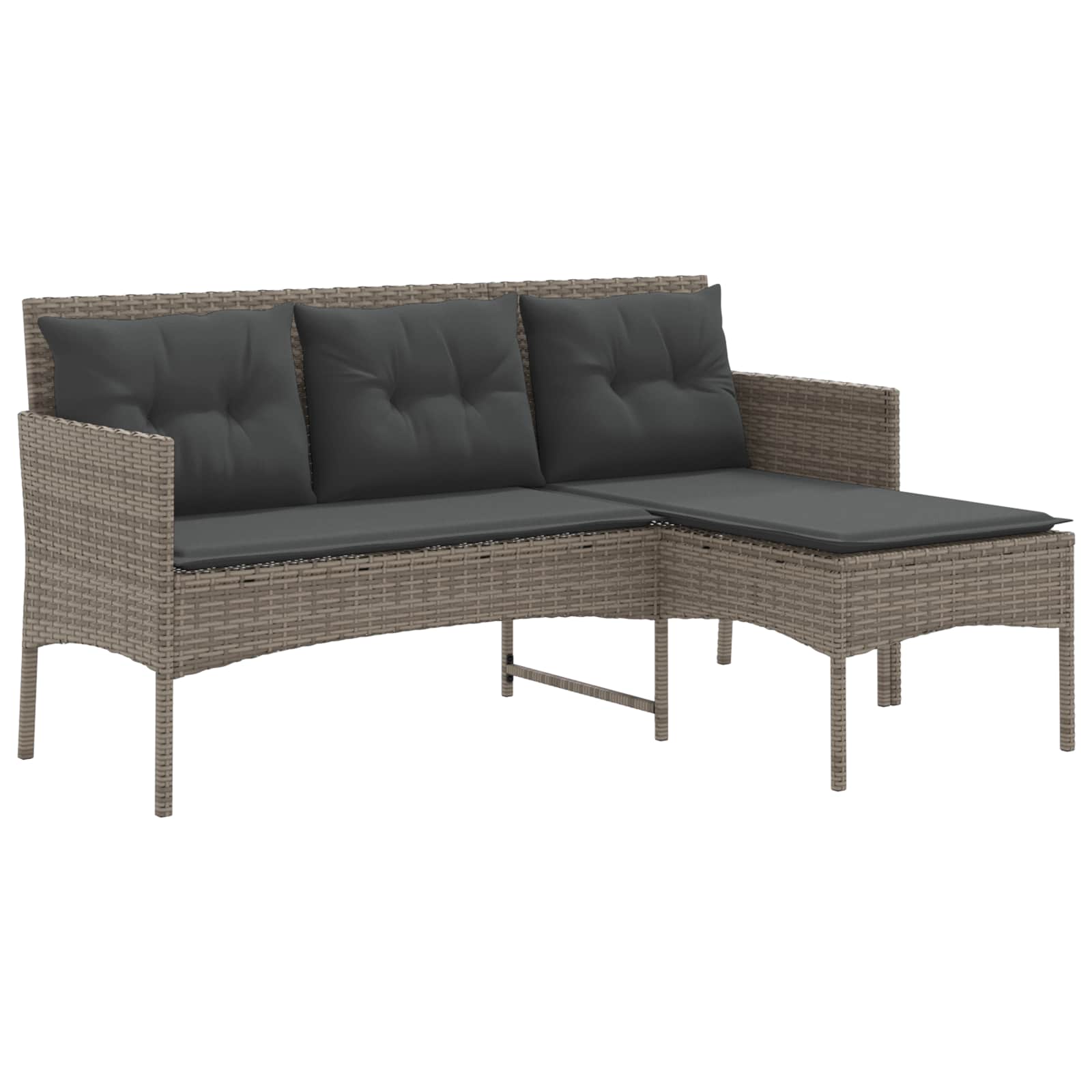 Ensemble de canapé de jardin avec coussin 2 pcs polyrotin - XIOS