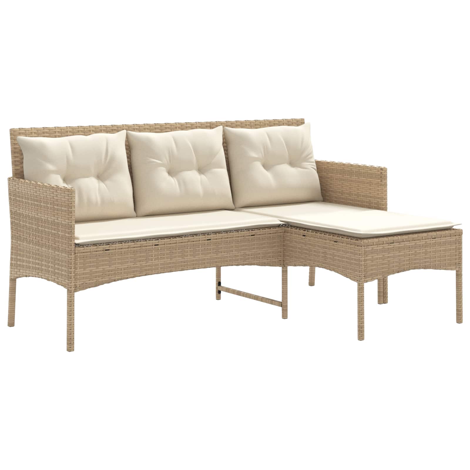 Ensemble de canapé de jardin avec coussin 2 pcs polyrotin - XIOS