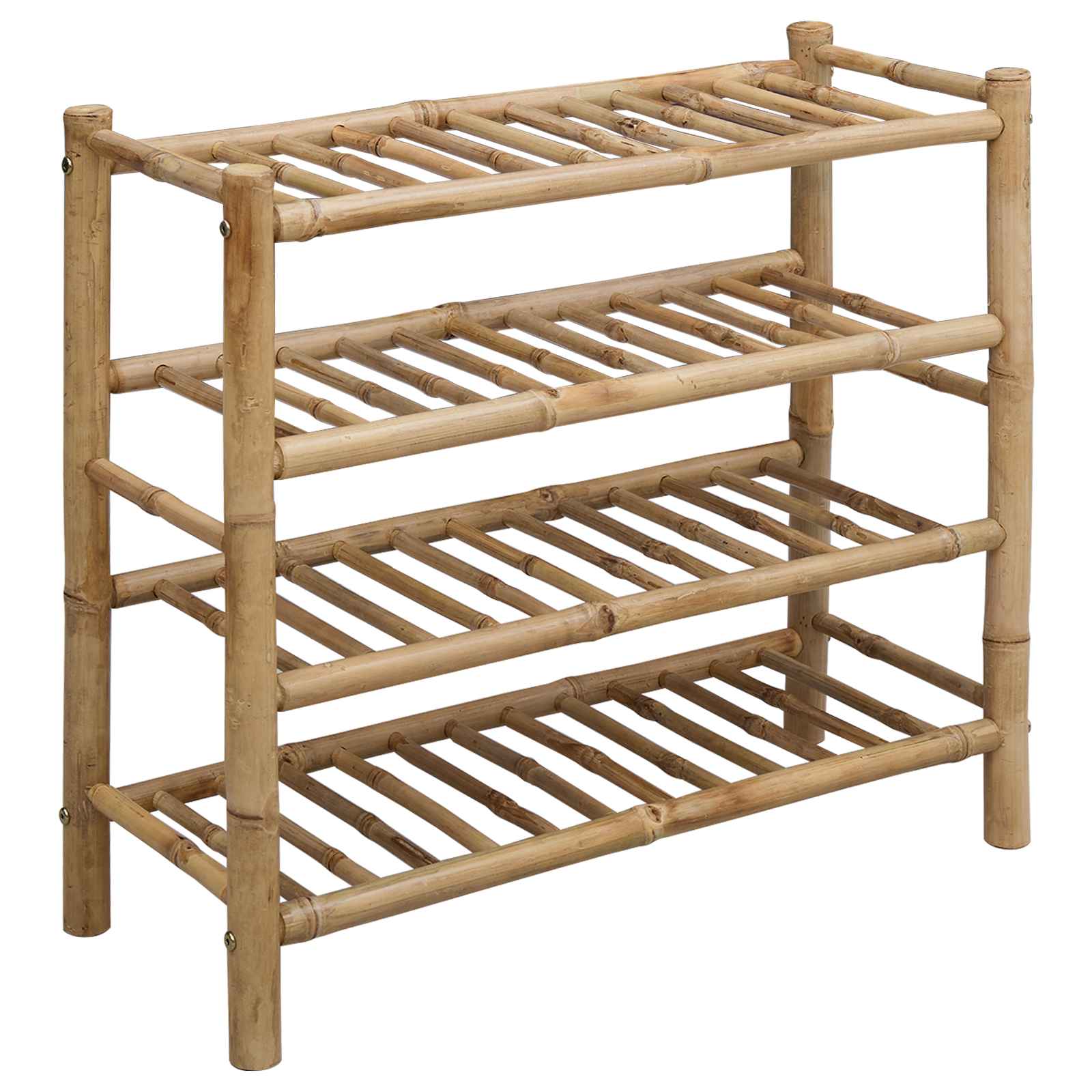 Rack à chaussures avec étagère Naturel 68 x 28 x 63 cm Bambou - XIOS
