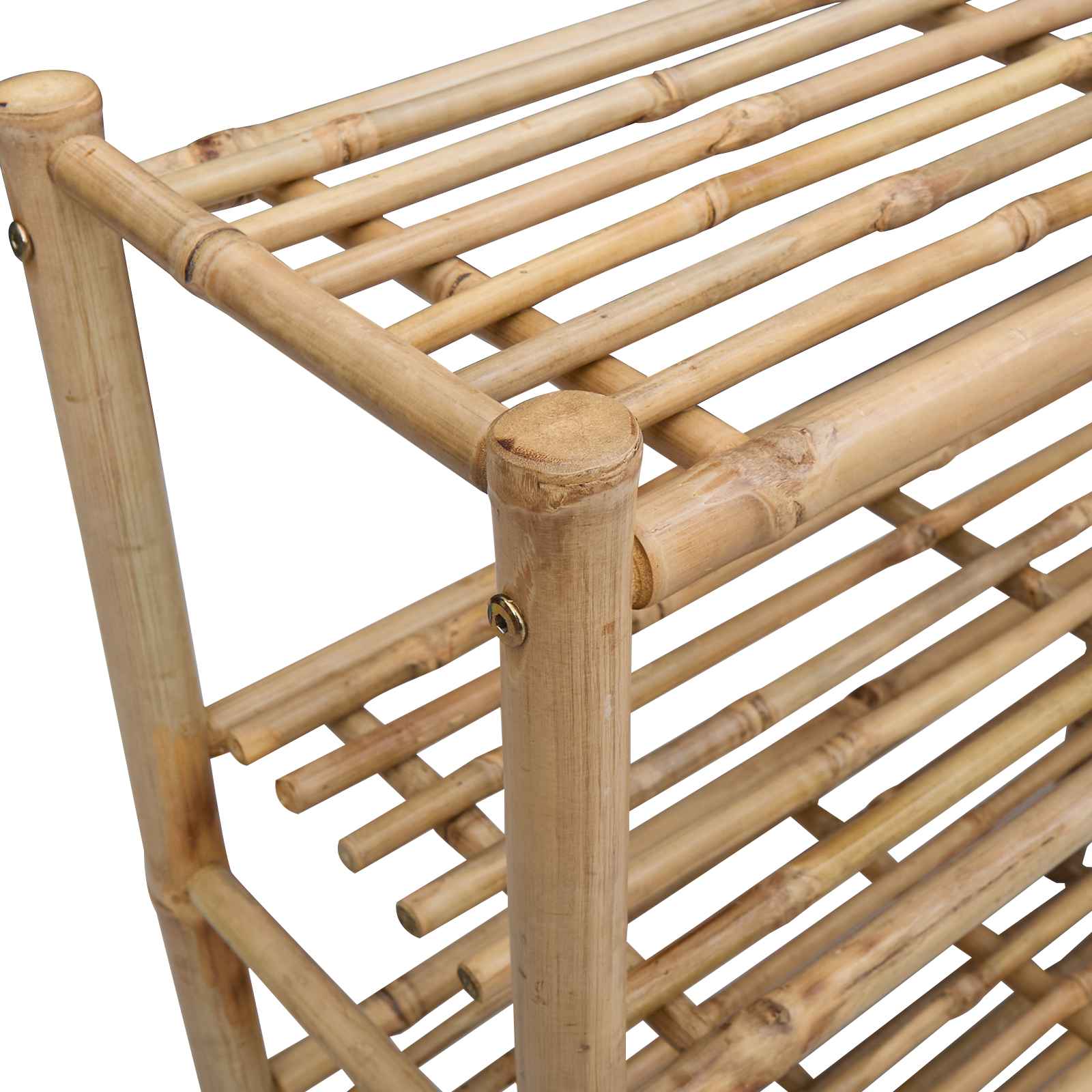 Rack à chaussures avec étagère Naturel 88 x 27 x 80 cm Bambou - XIOS