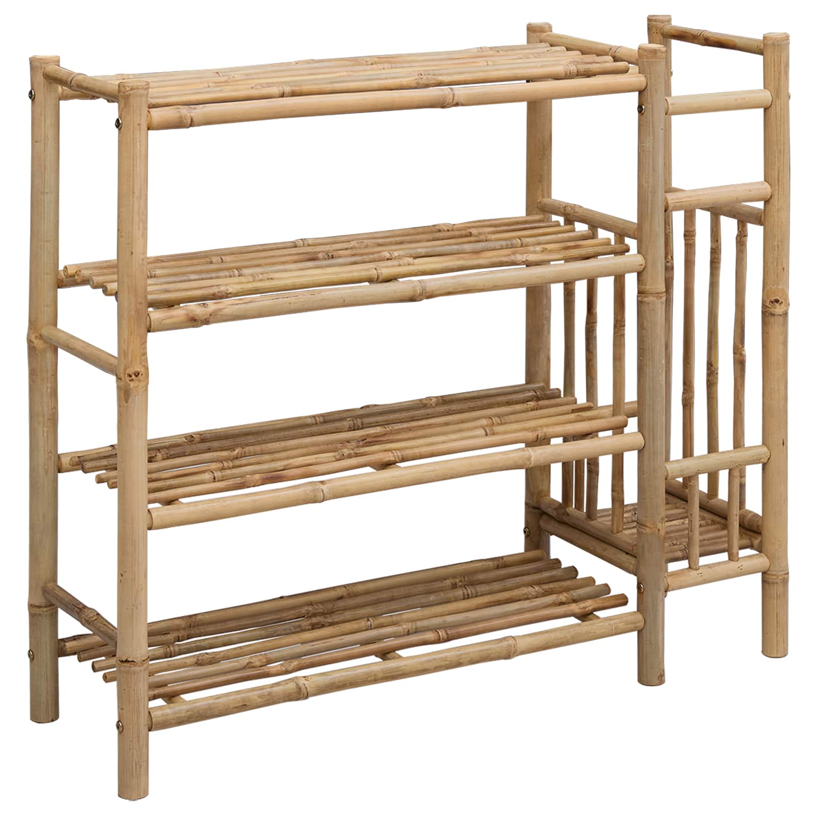 Rack à chaussures avec étagère Naturel 88 x 27 x 80 cm Bambou - XIOS