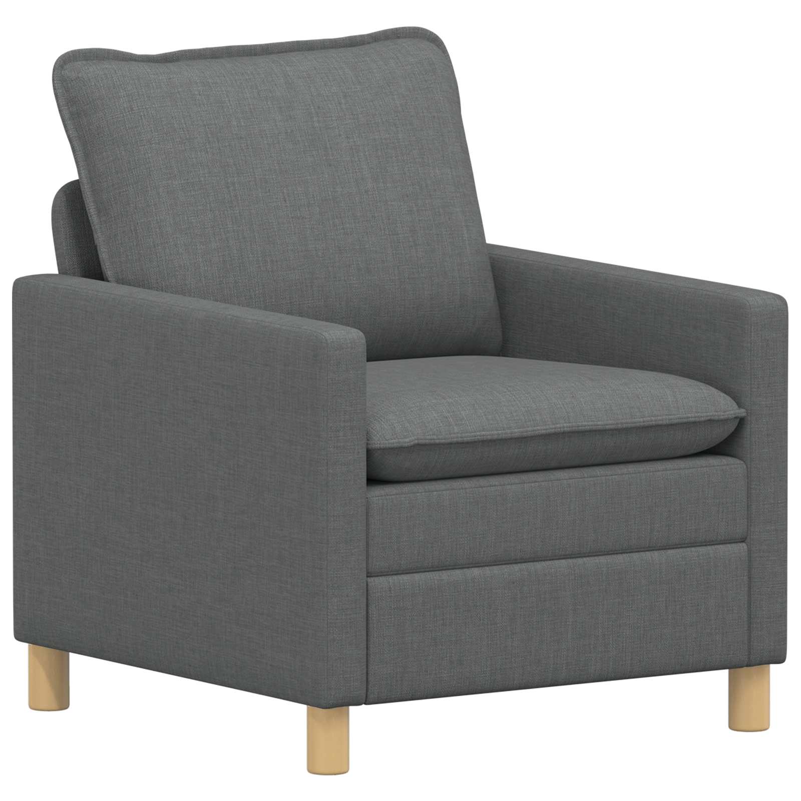 Ensemble de Canapés 2 pc Gris foncé Tissu