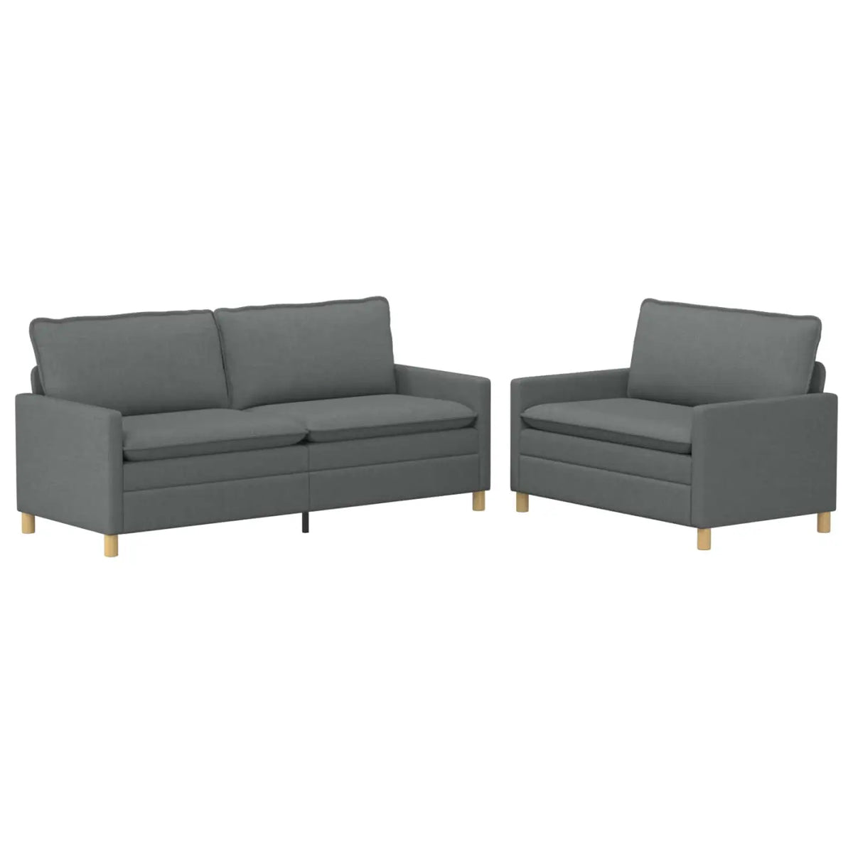 Ensemble de Canapés 2 pc 5 place Gris foncé Tissu - XIOS