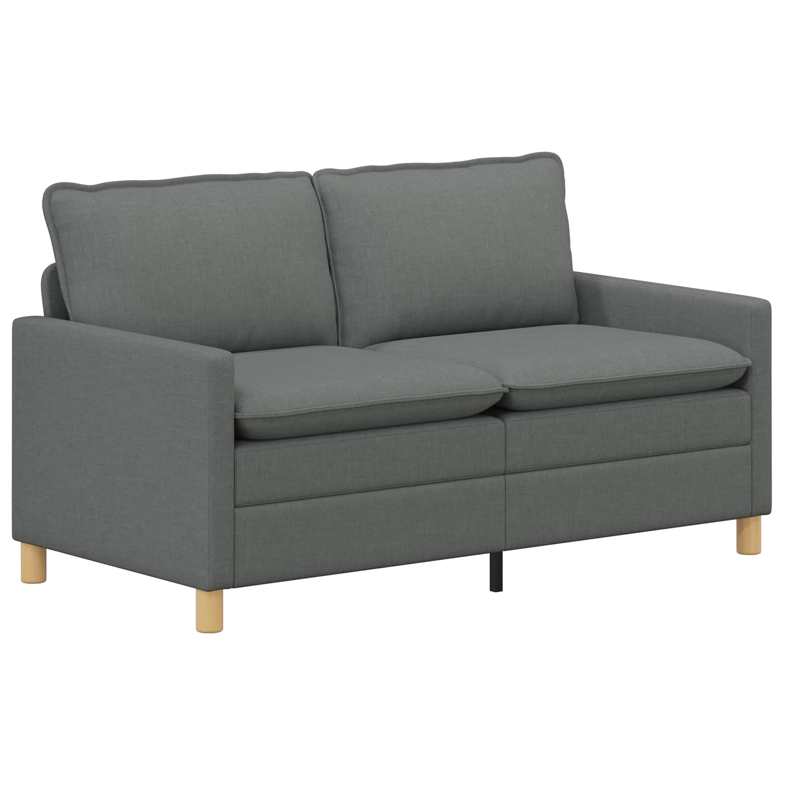 Ensemble de Canapés 2 pc Gris foncé Tissu