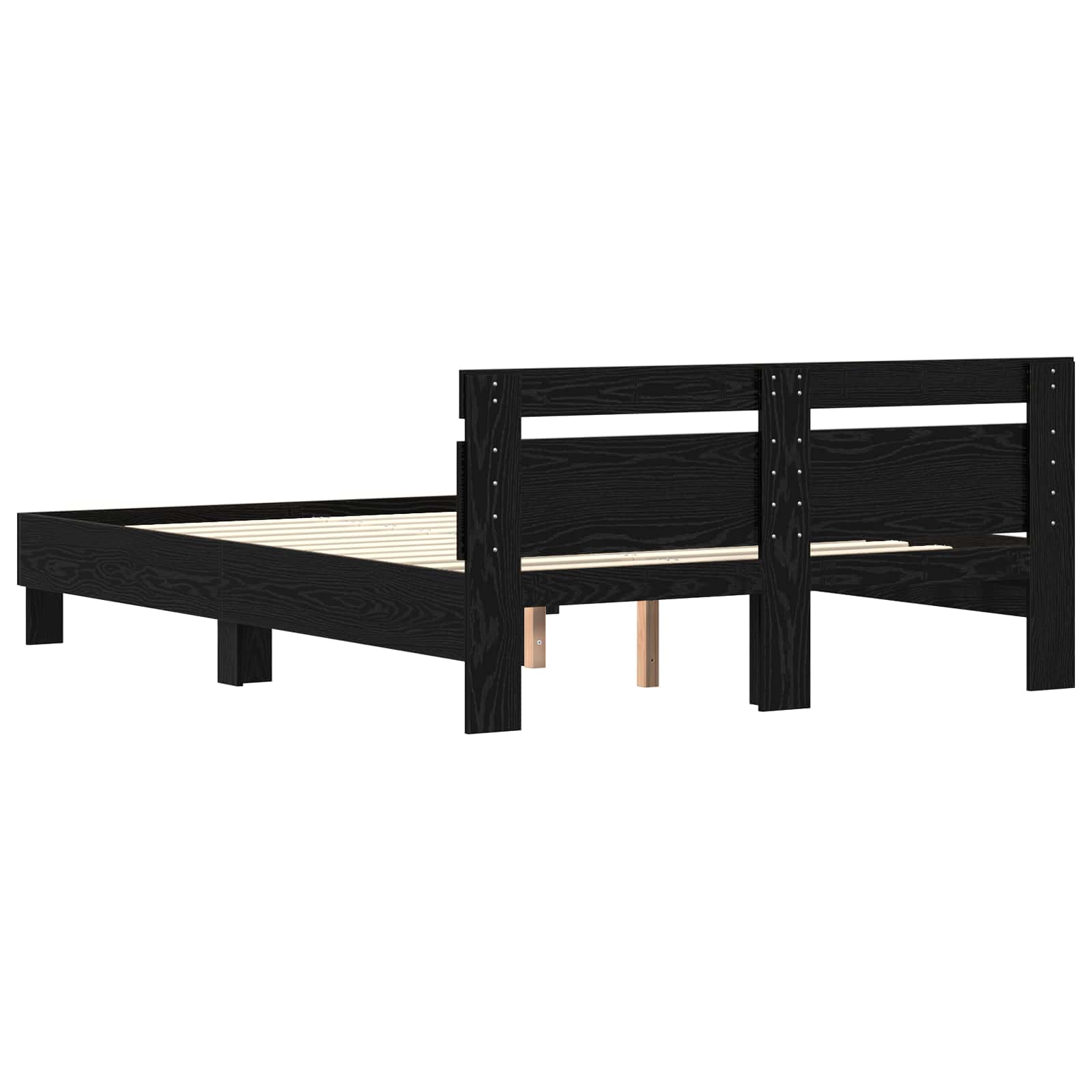 Cadre de lit Chêne noir 160 x 200 cm Bois d'ingénierie - XIOS