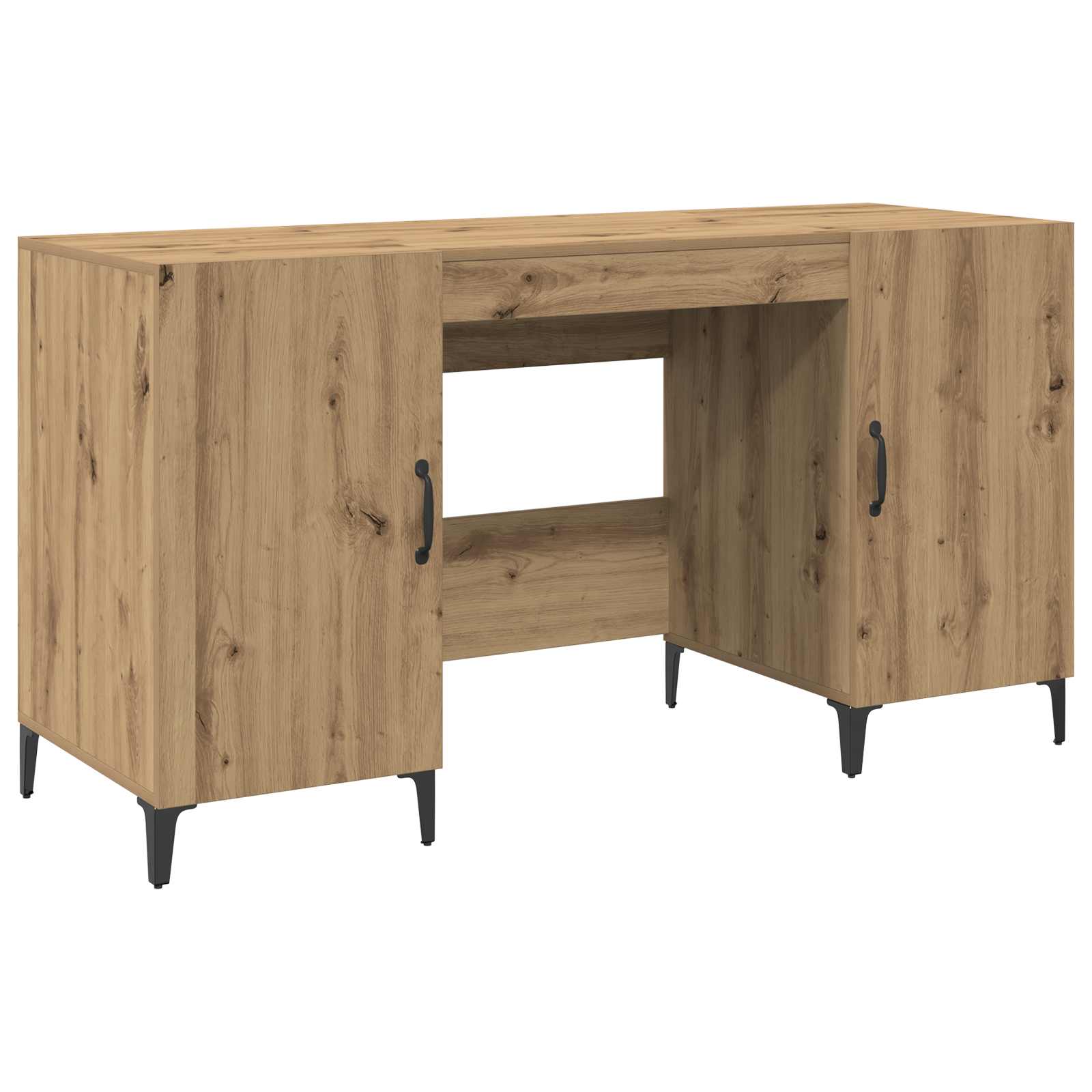 Bureau Chêne artisan 140 x 50 x 75 cm Bois d'ingénierie - XIOS