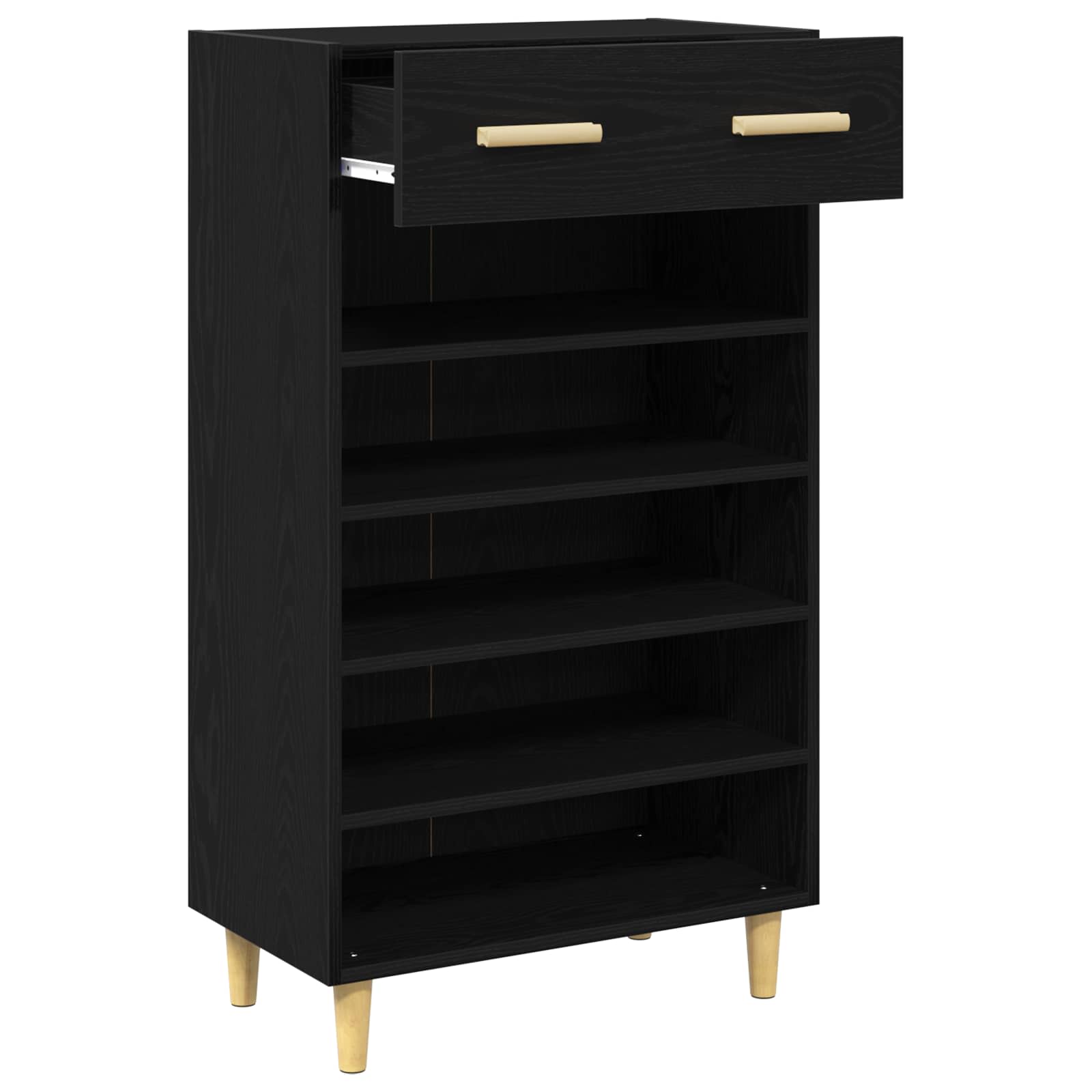 Cabinet à chaussures avec tiroir Chêne noir 60 x 35 x 105 cm - XIOS