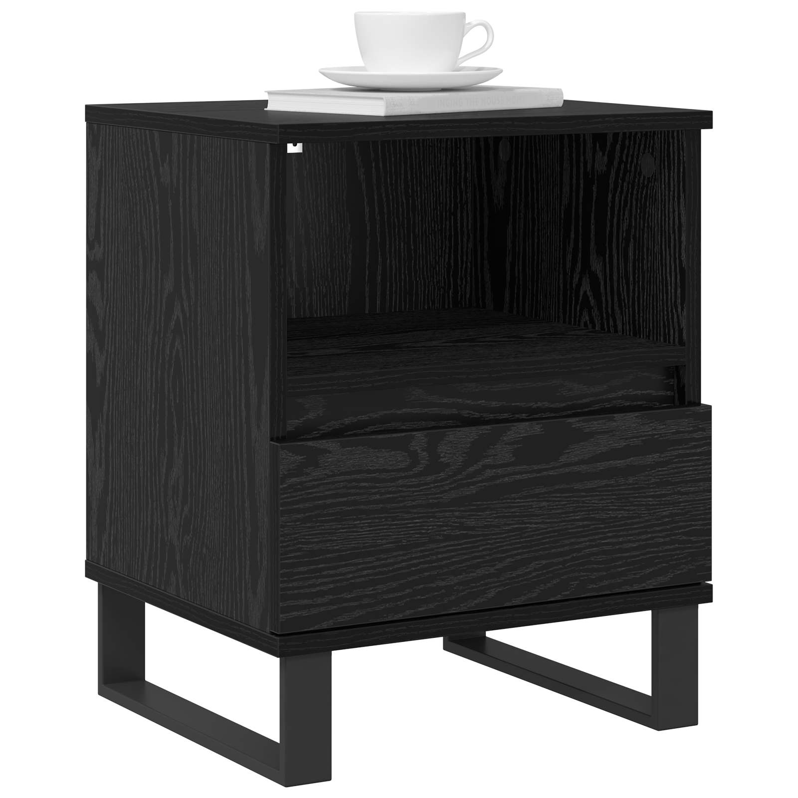 Armoire de lit Chêne noir 40 x 35 x 50 cm Bois d'ingénierie - XIOS
