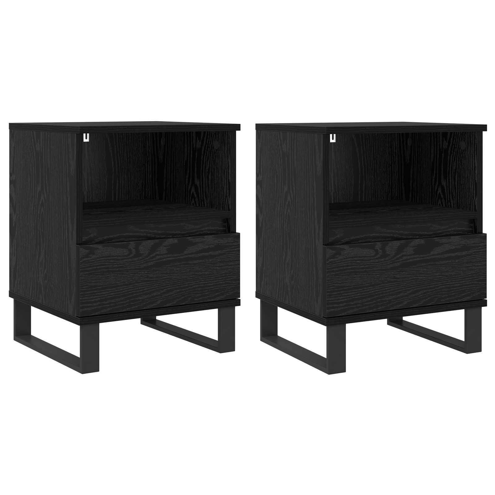 Armoire de lit Chêne noir 40 x 35 x 50 cm Bois d'ingénierie - XIOS