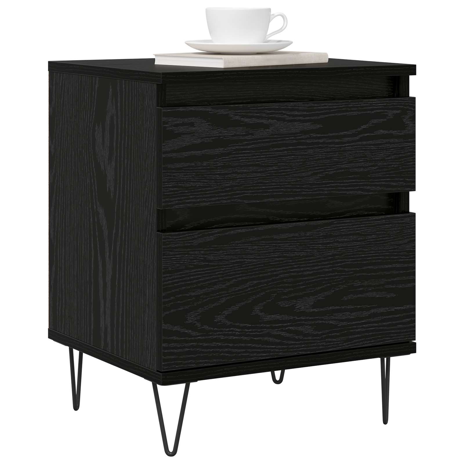 Armoire de lit Chêne noir 40 x 35 x 50 cm Bois d'ingénierie - XIOS