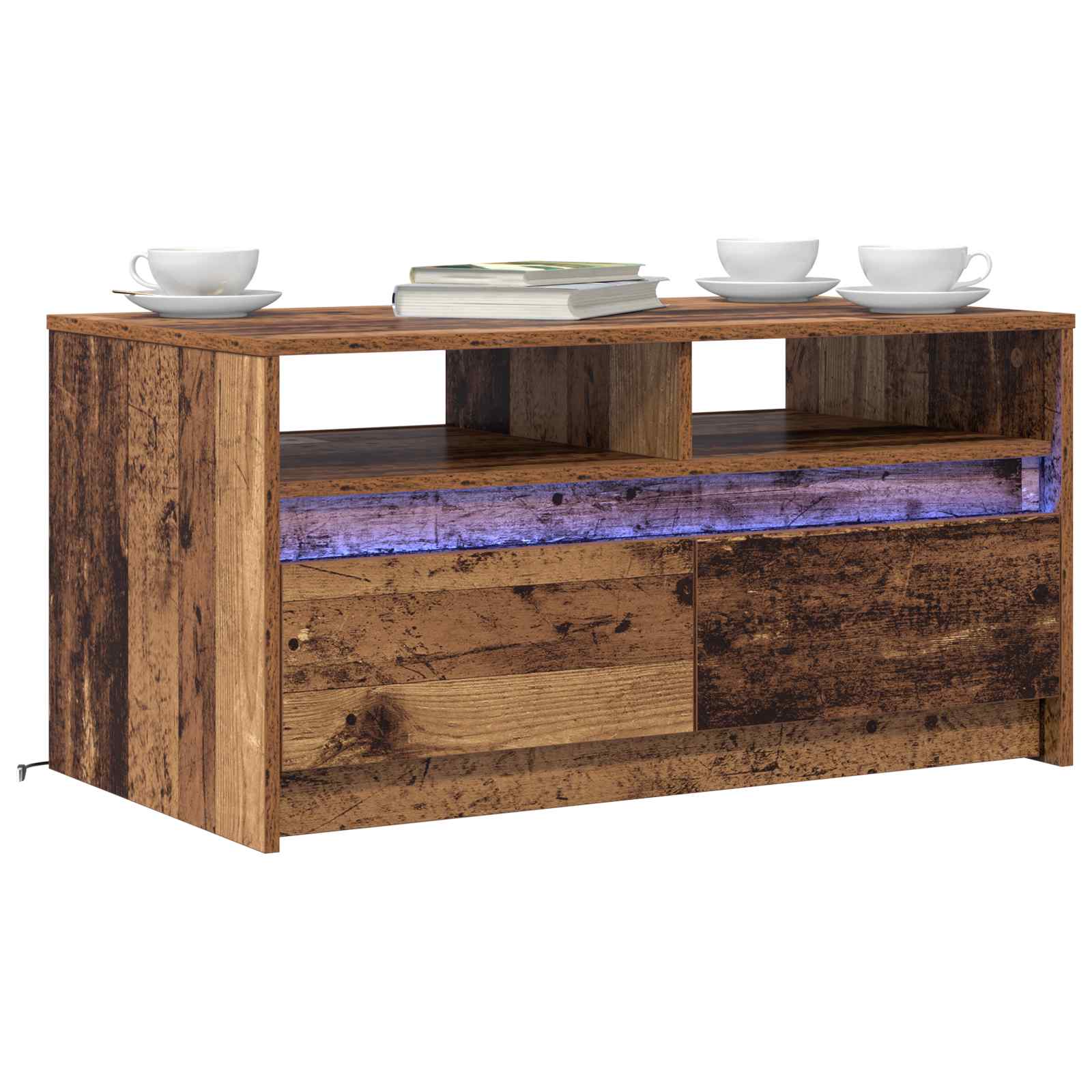 Table basse Bois ancien 90 x 50 x 45 cm Bois d'ingénierie - XIOS