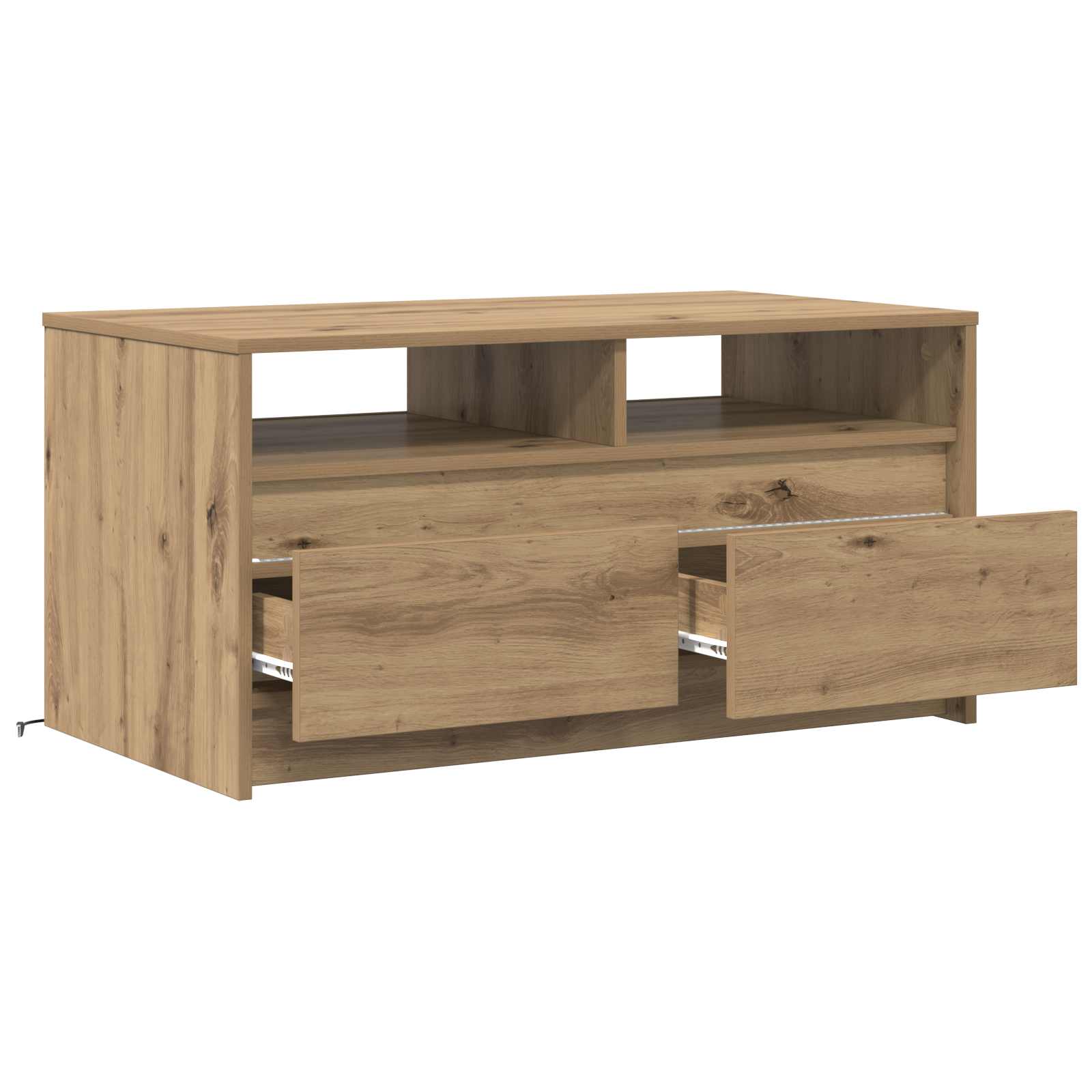 Table basse Chêne artisan 90 x 50 x 45 cm Bois d'ingénierie - XIOS