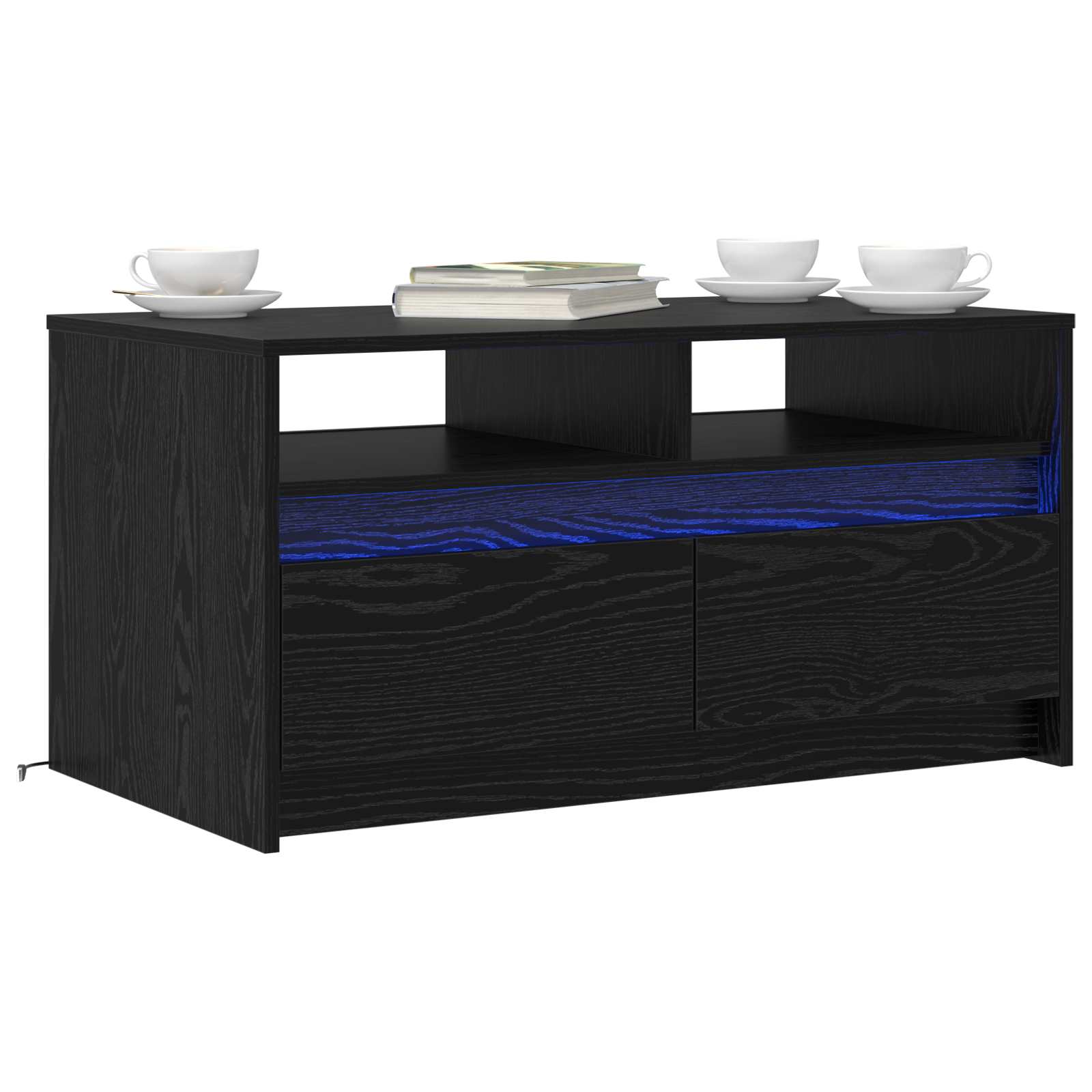 Table basse Chêne noir 90 x 50 x 45 cm Bois d'ingénierie - XIOS
