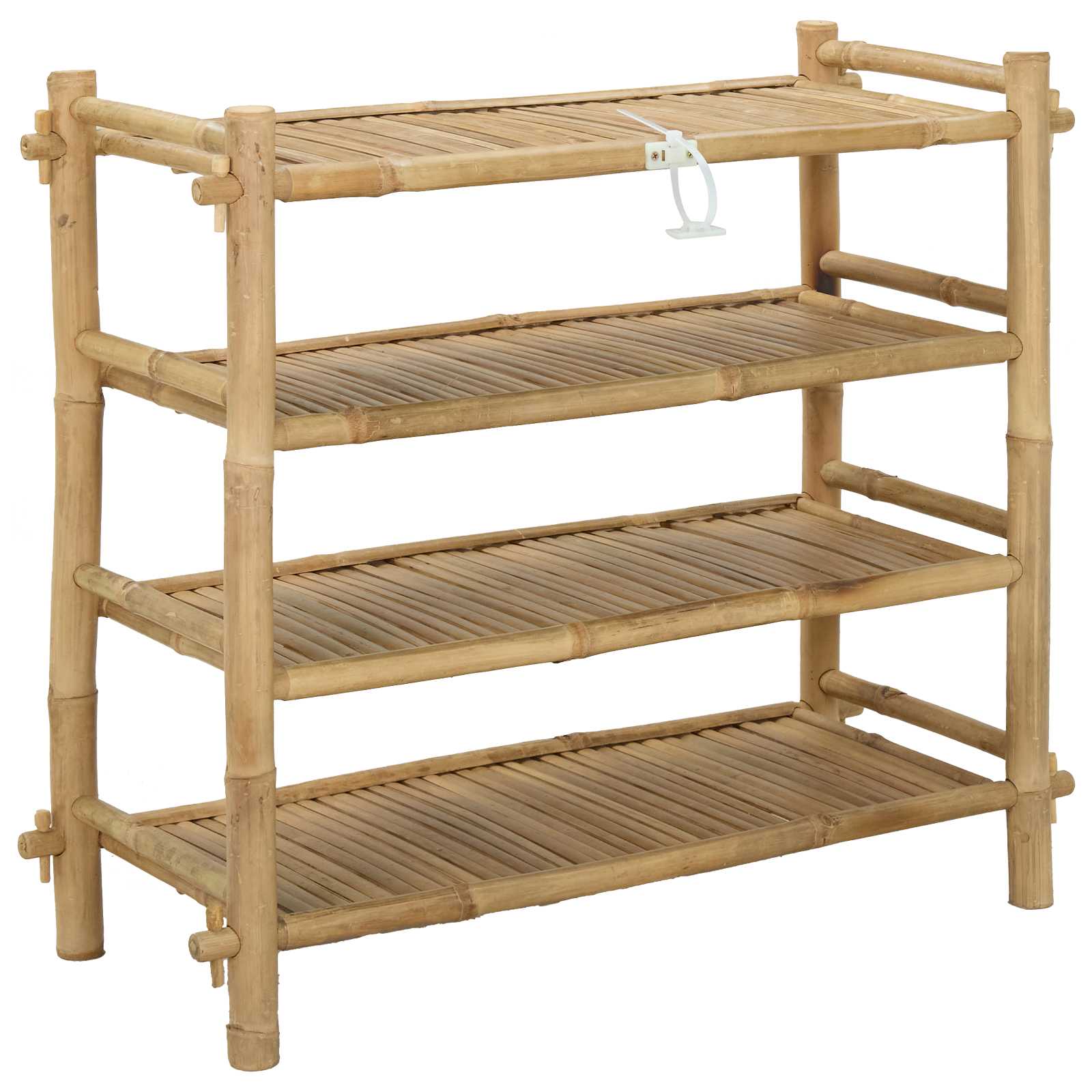 Rack à chaussures avec étagère Naturel 4 niveaux Bambou - XIOS