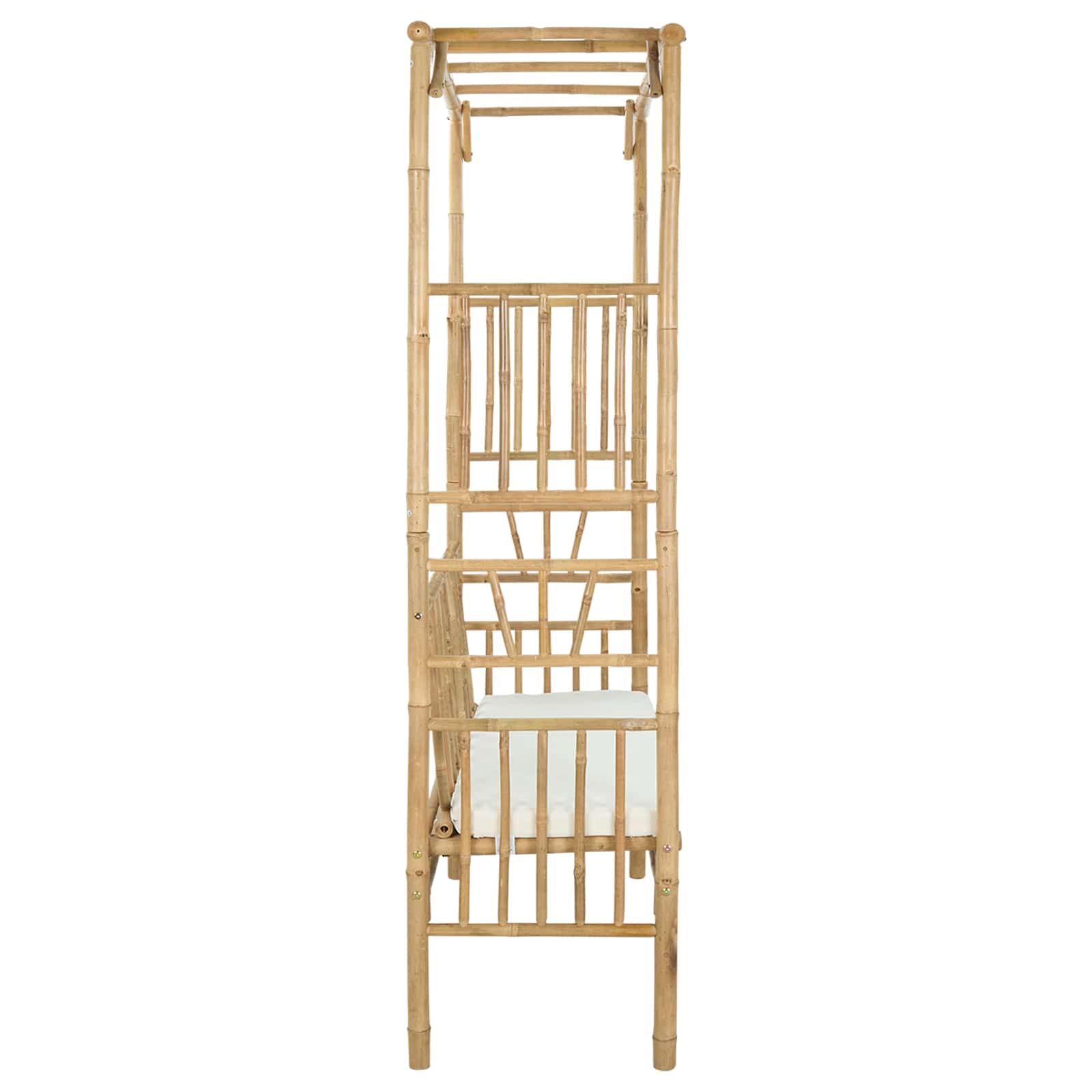 Arche de jardin avec banc Crème blanc 115 x 50 x 205 cm Bambou - XIOS