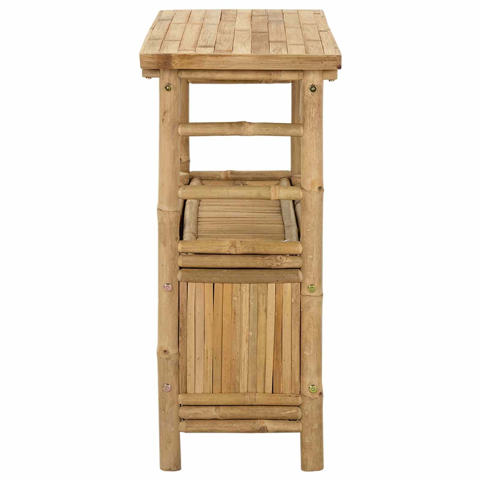 Table console avec étagère Naturel 80 x 35 x 75 cm Bambou - XIOS