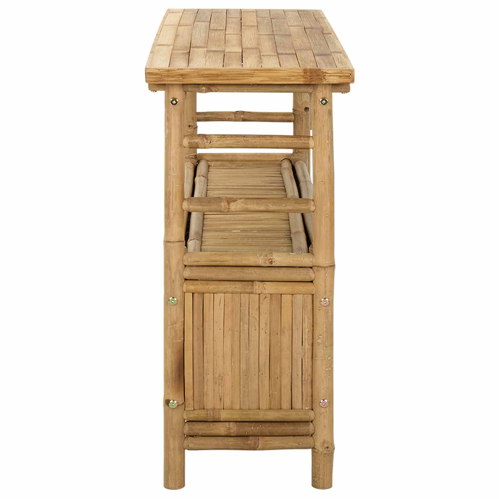 Table console avec étagère Naturel 110 x 35 x 75 cm Bambou - XIOS