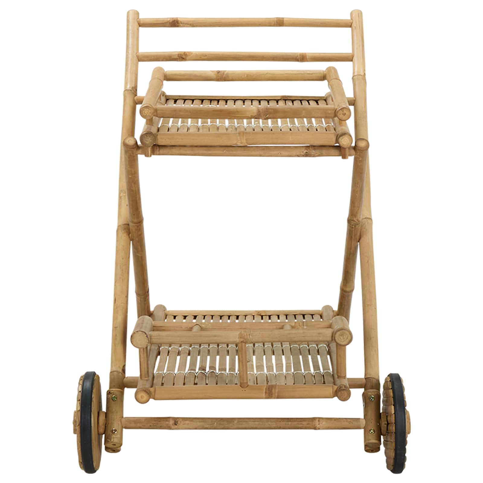 Chariot à thé avec roues Naturel 79 x 67,5 x 84 cm Bambou - XIOS