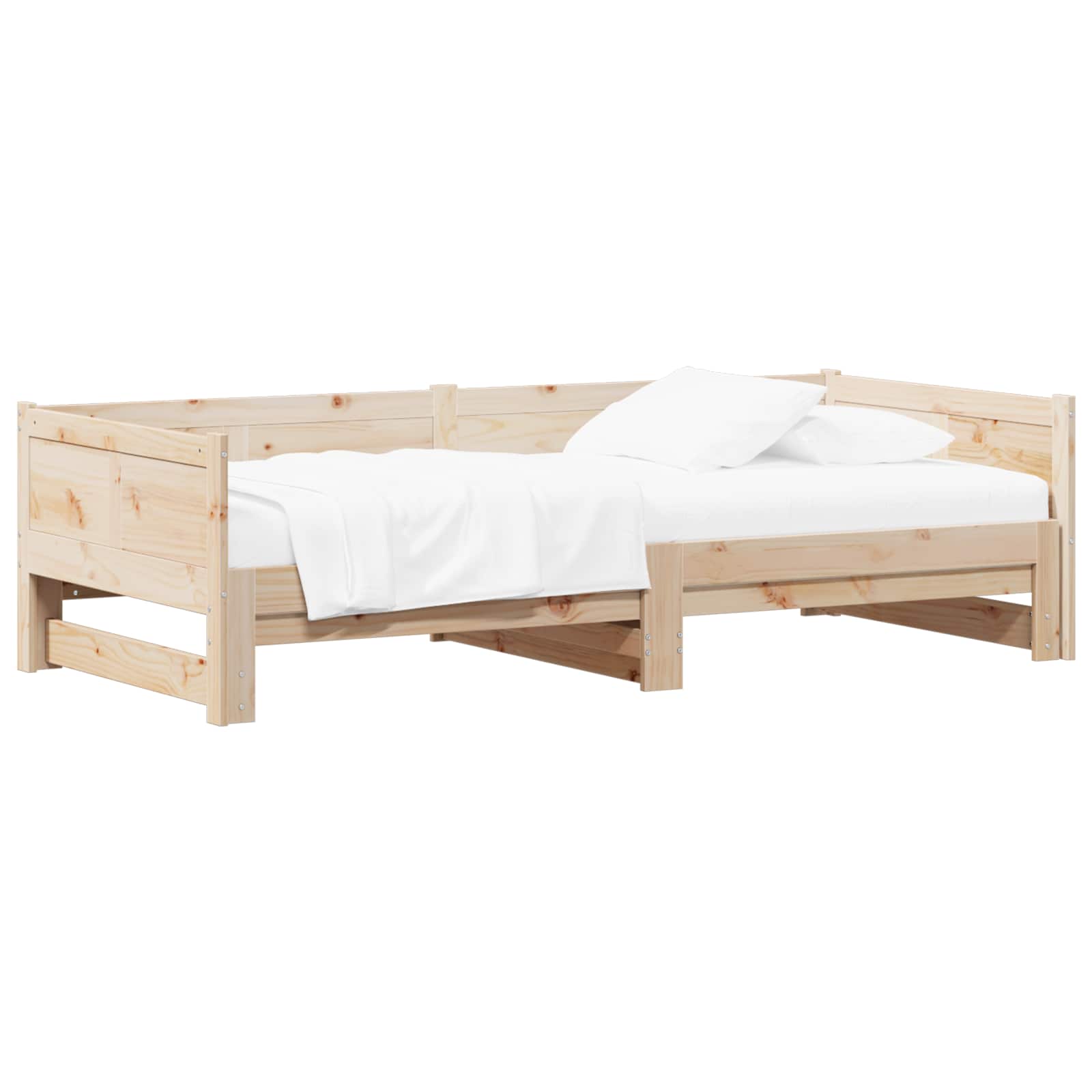Lit Pull-out de Jour Naturel 180 x 200 cm Pin massif