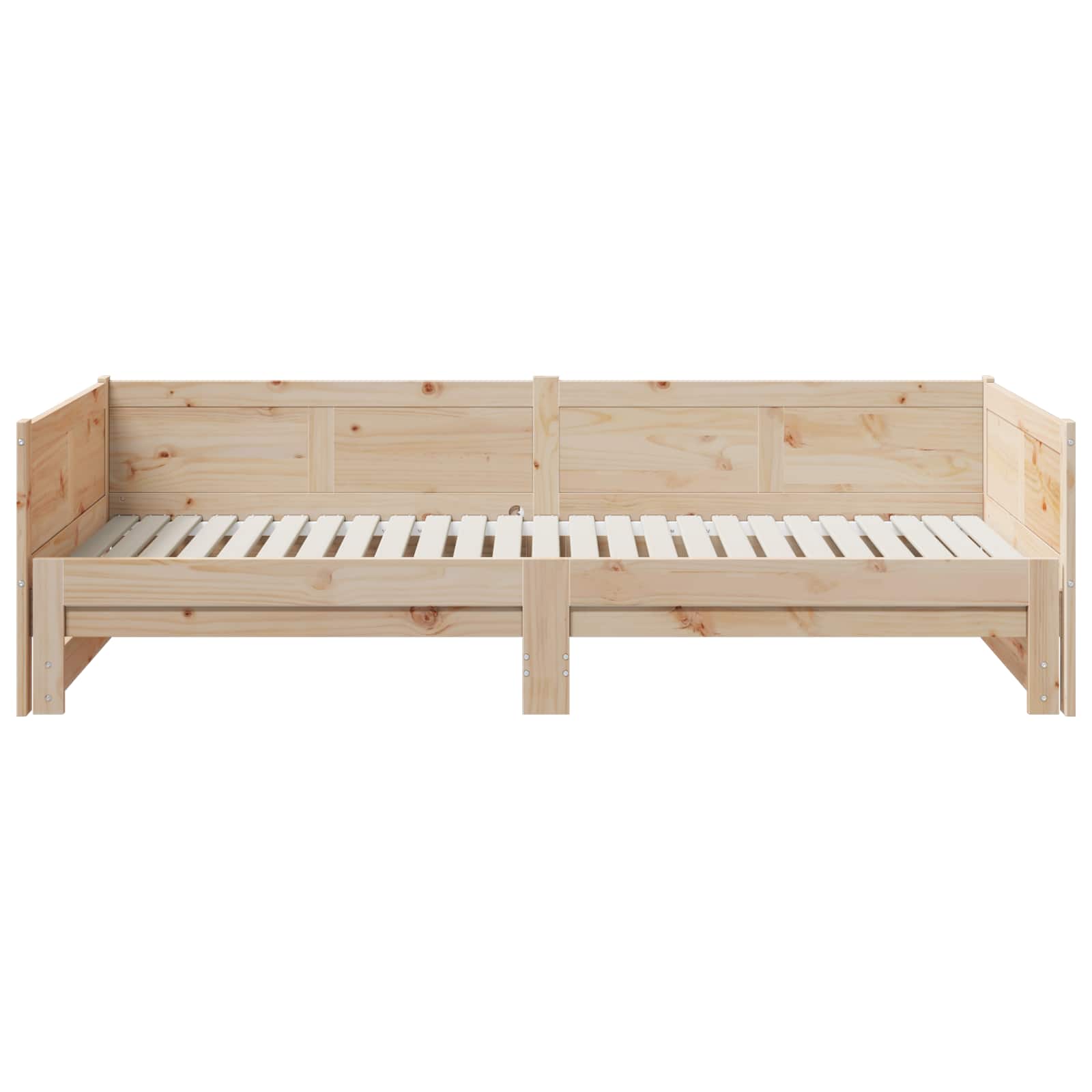 Lit Pull-out de Jour Naturel 180 x 200 cm Pin massif