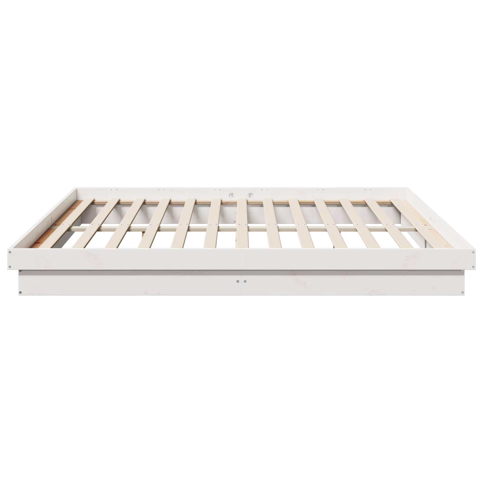Cadre de lit Blanc 200 x 200 cm Pin massif - XIOS