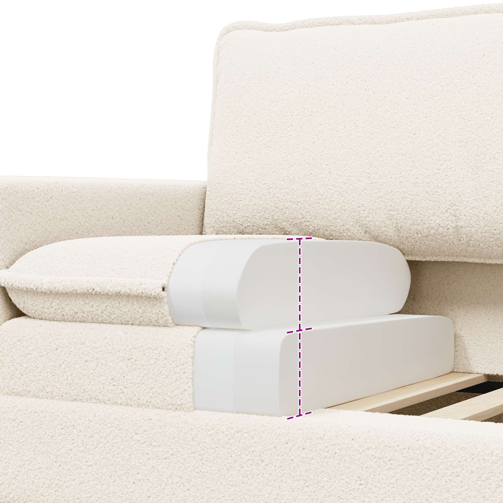 Canapé Crème 156 x 81 x 87,5 cm Tissu - XIOS