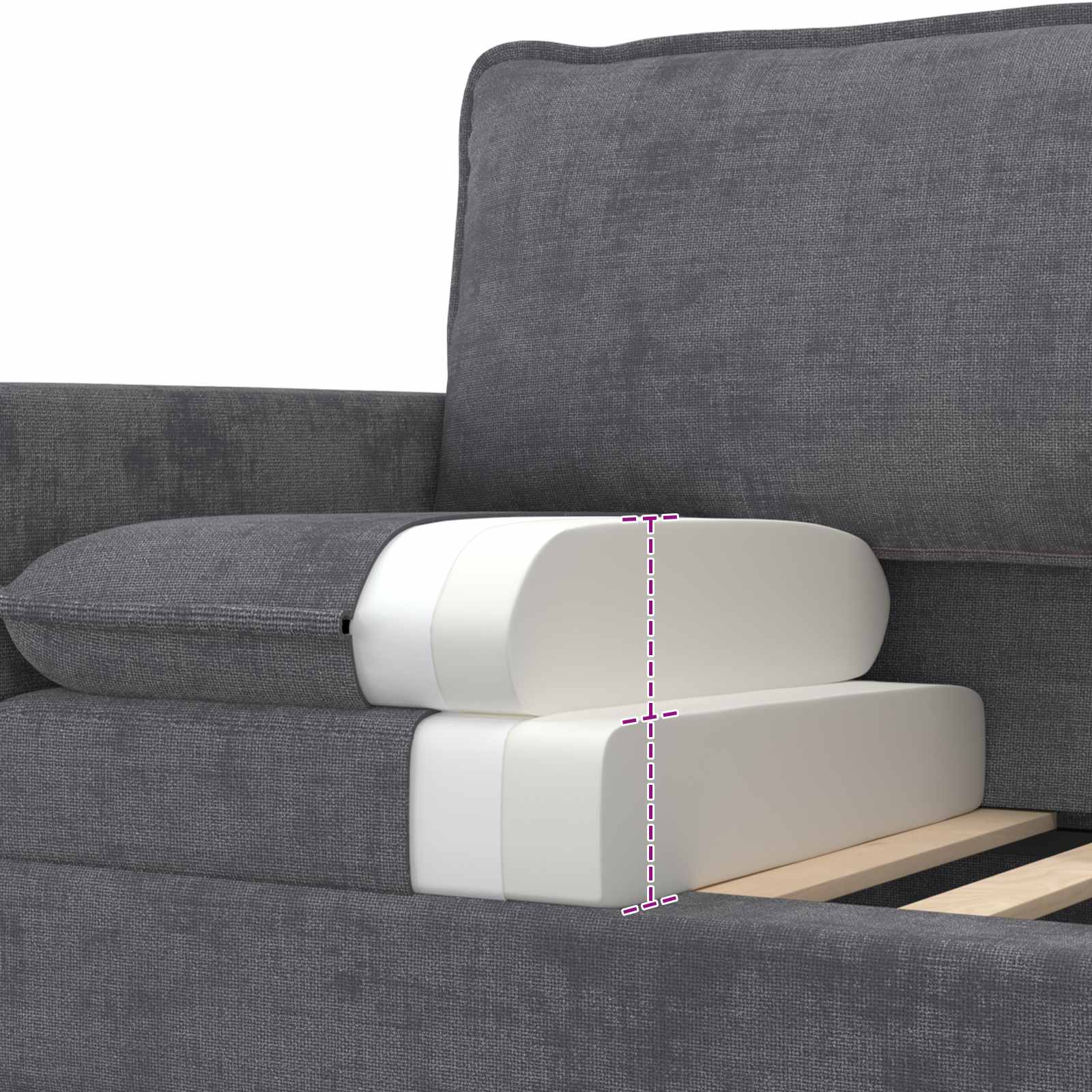 Canapé Gris foncé 156 x 81 x 87,5 cm Polyester - XIOS