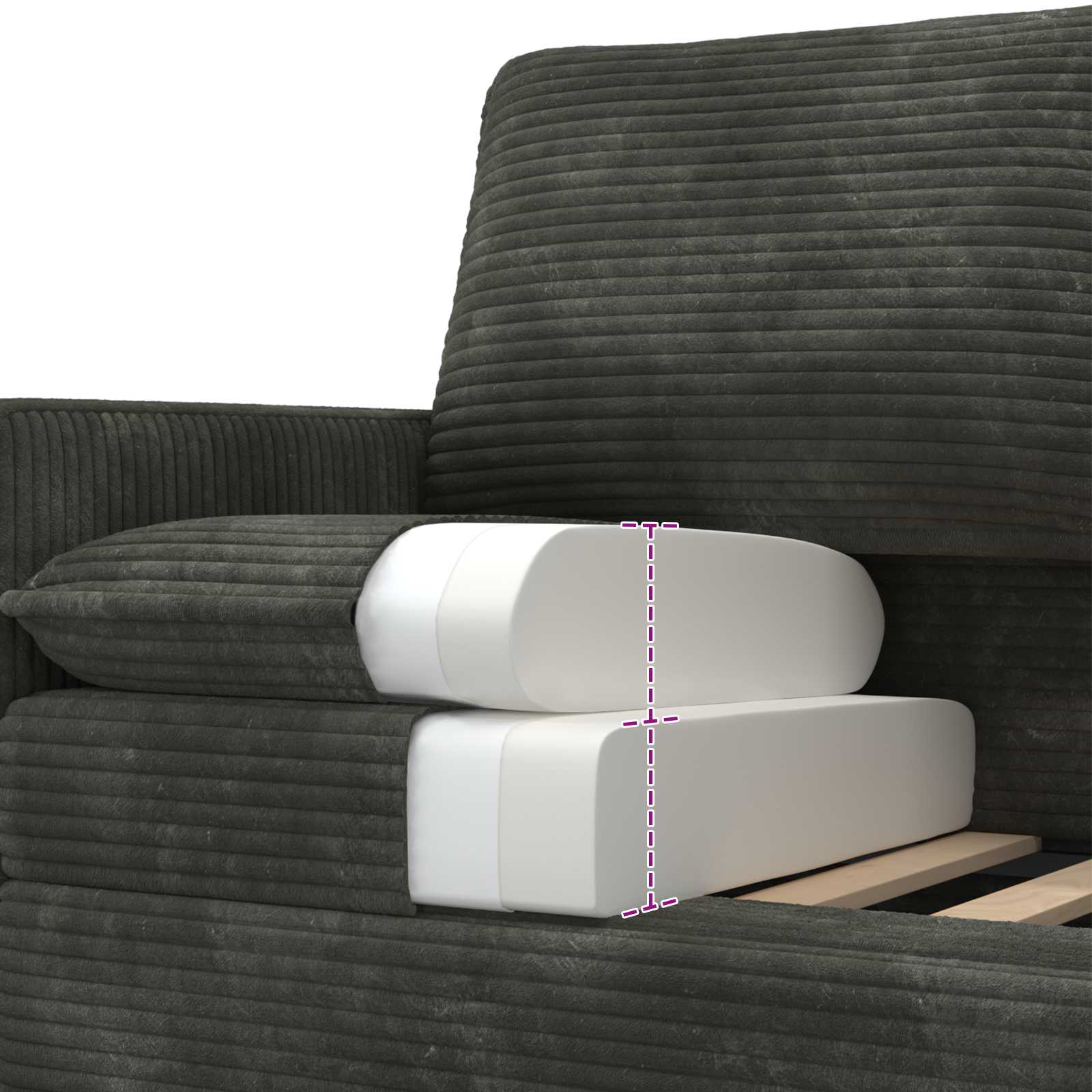 Canapé Anthracite 156 x 81 x 87,5 cm Polyester - XIOS