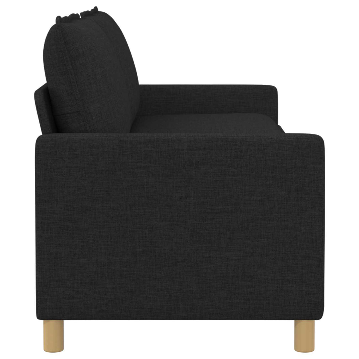 Canapé 3 place Noir 196 x 81 x 87,5 cm Tissu