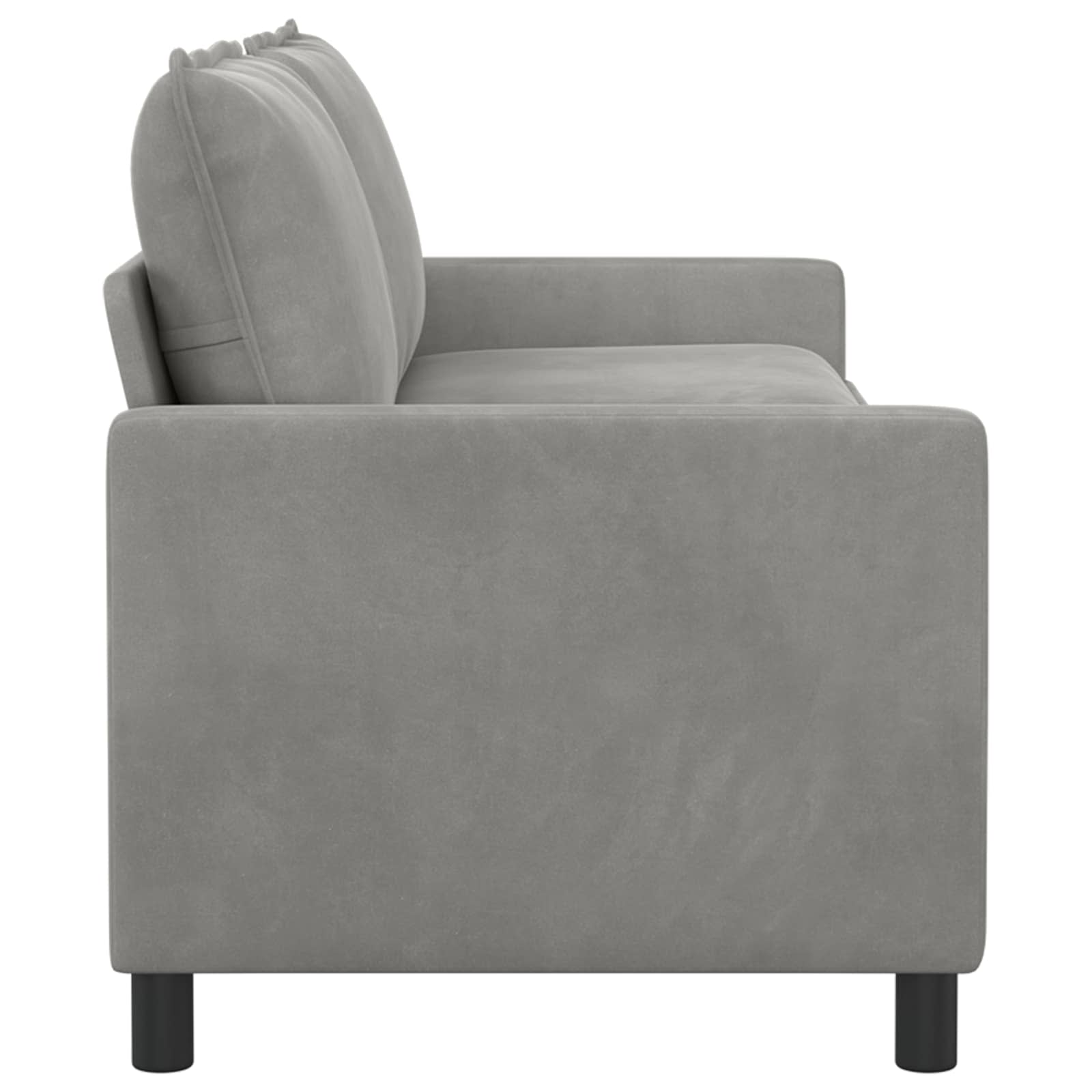 Canapé Gris clair 196 x 81 x 87,5 cm Velours