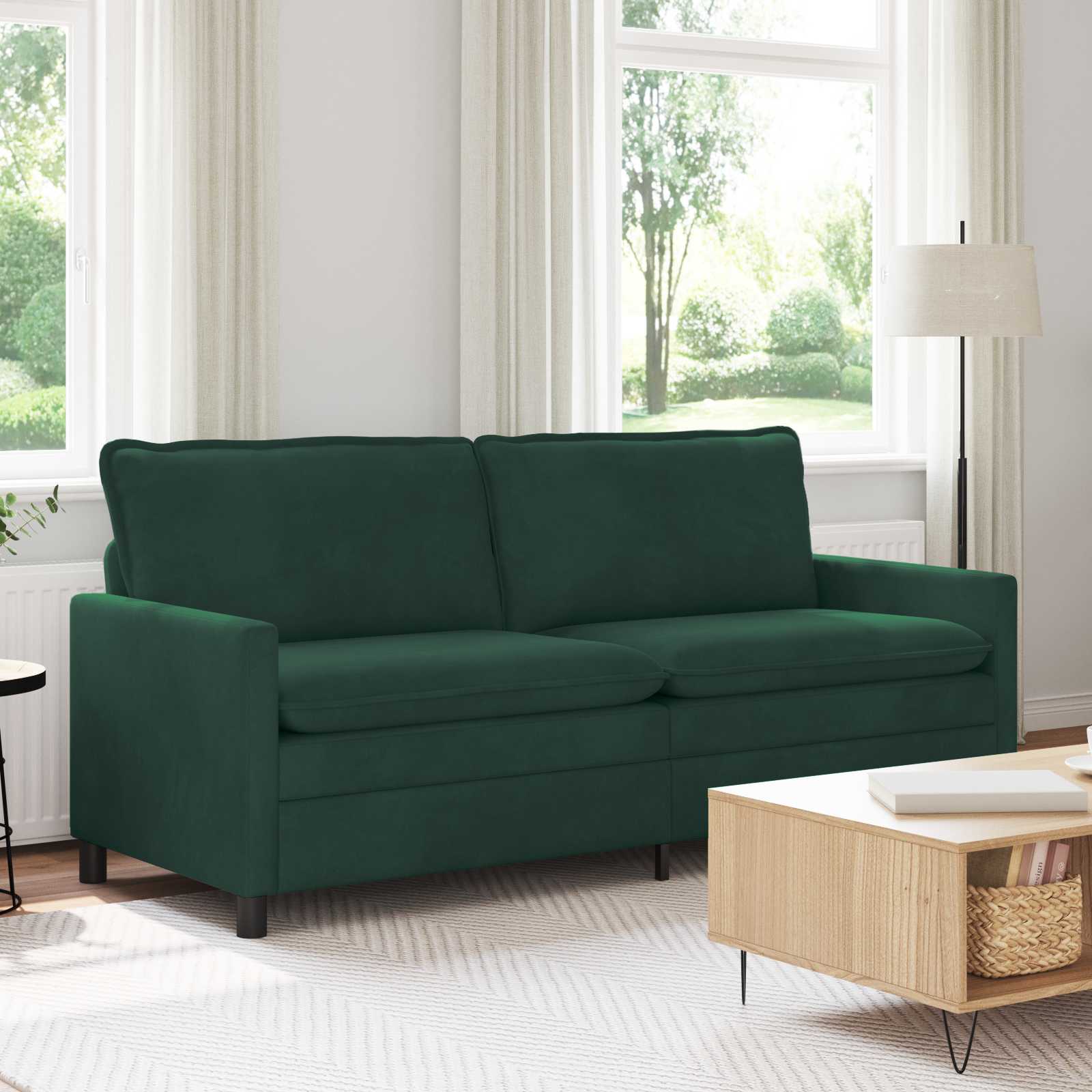 Canapé Vert foncé 196 x 81 x 87,5 cm Velours