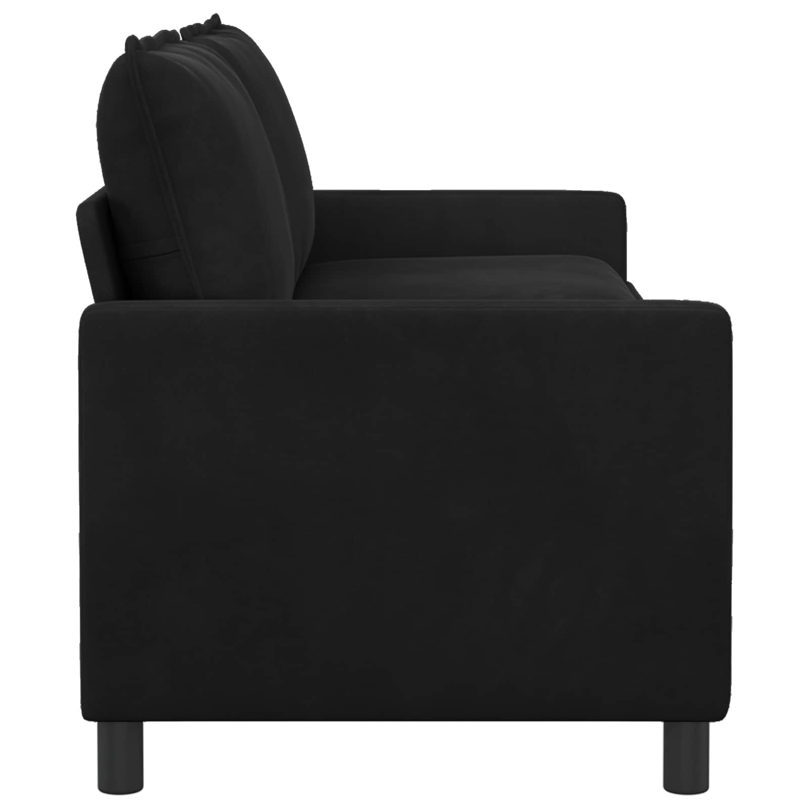 Canapé Noir 196 x 81 x 87,5 cm Velours - XIOS