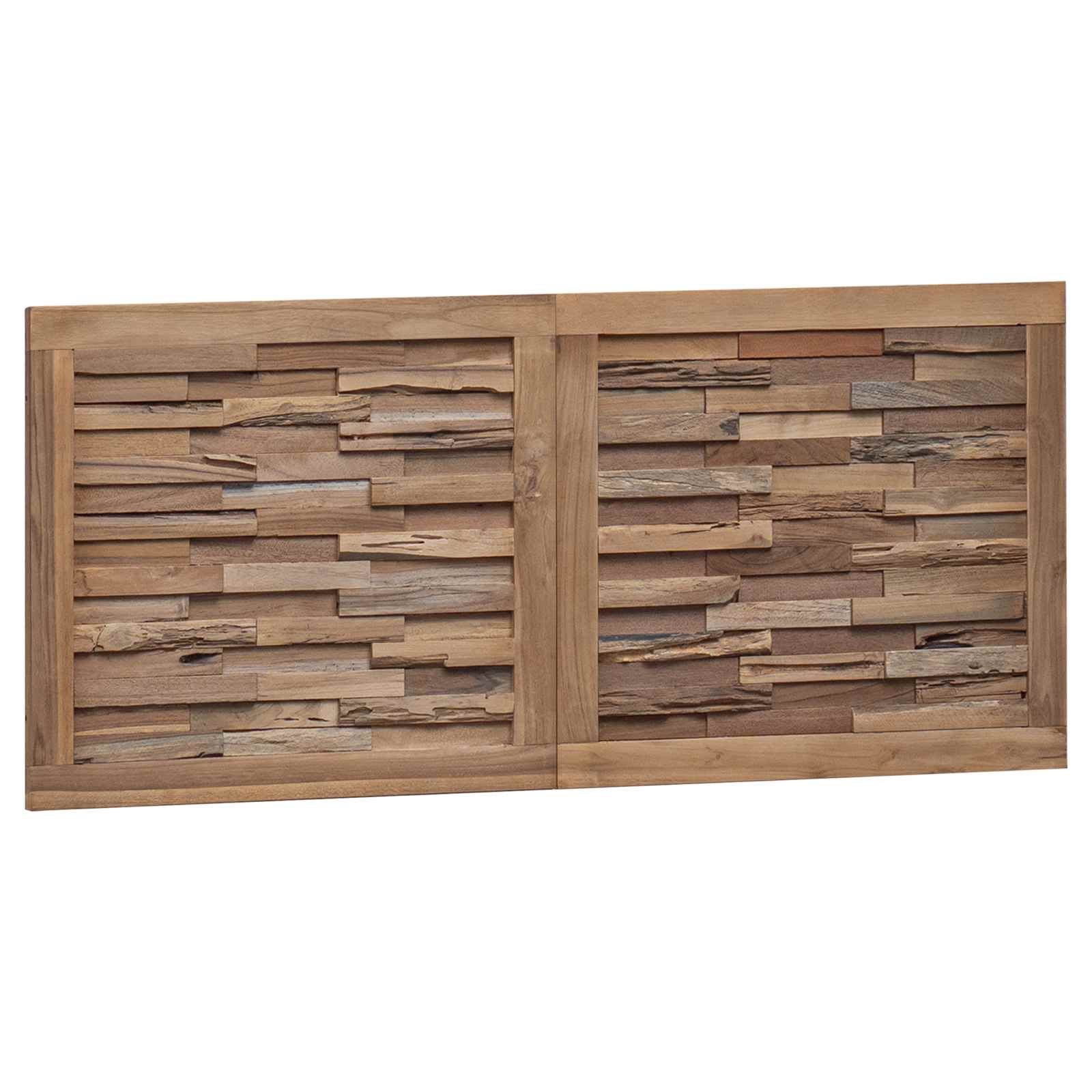 Tête de lit Montage mural Naturel 120 cm Bois de teck massif - XIOS