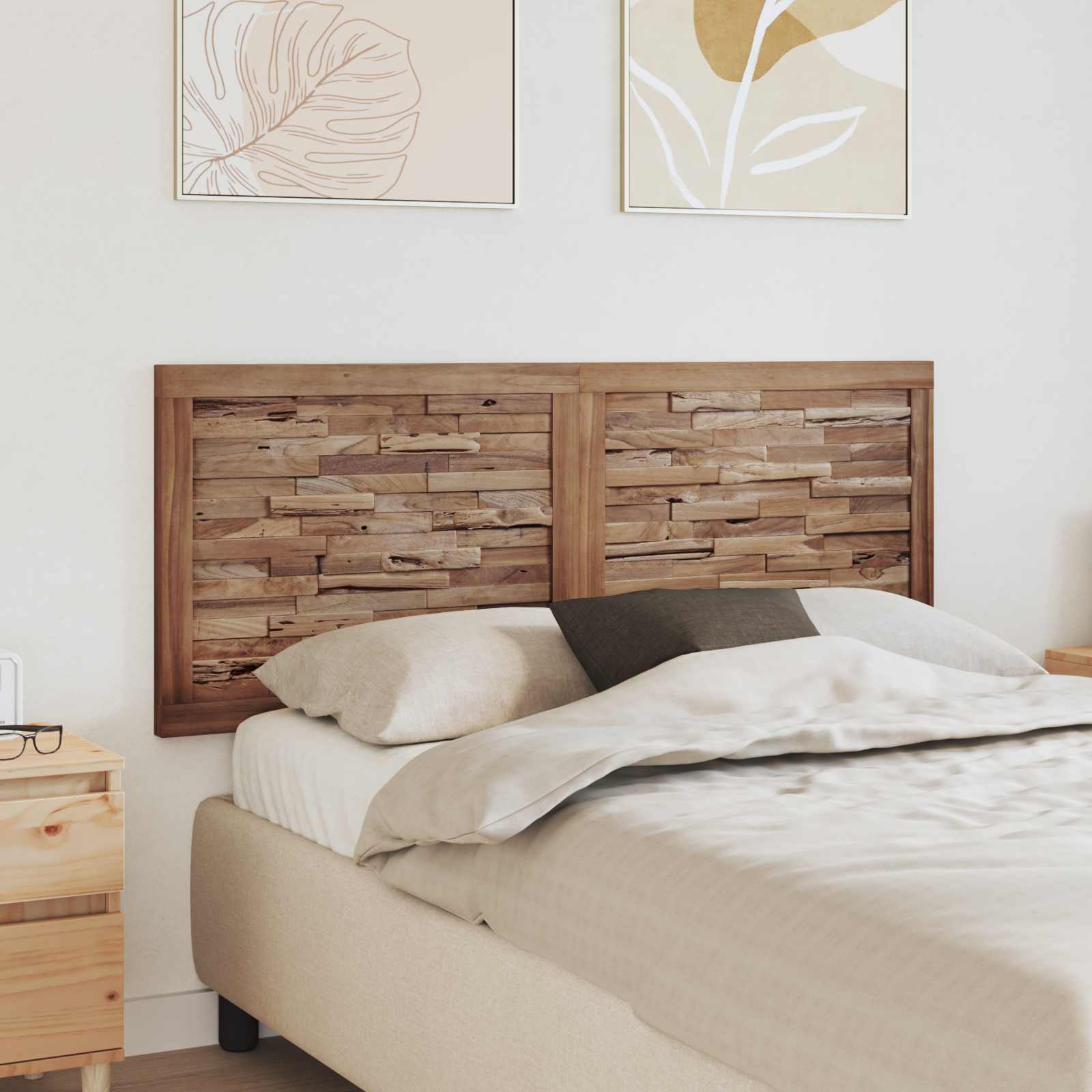 Tête de lit Montage mural Naturel 140 cm Bois de teck massif - XIOS