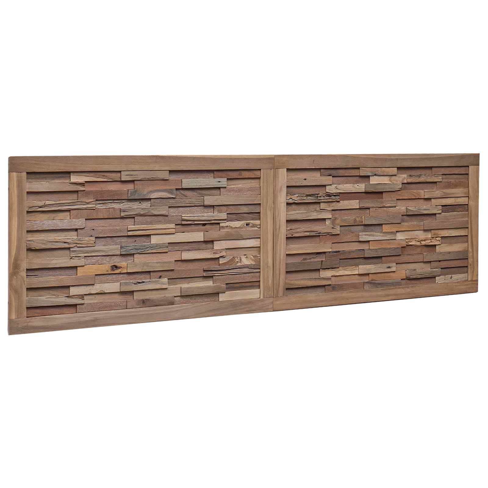 Tête de lit Montage mural Naturel 180 cm Bois de teck massif - XIOS
