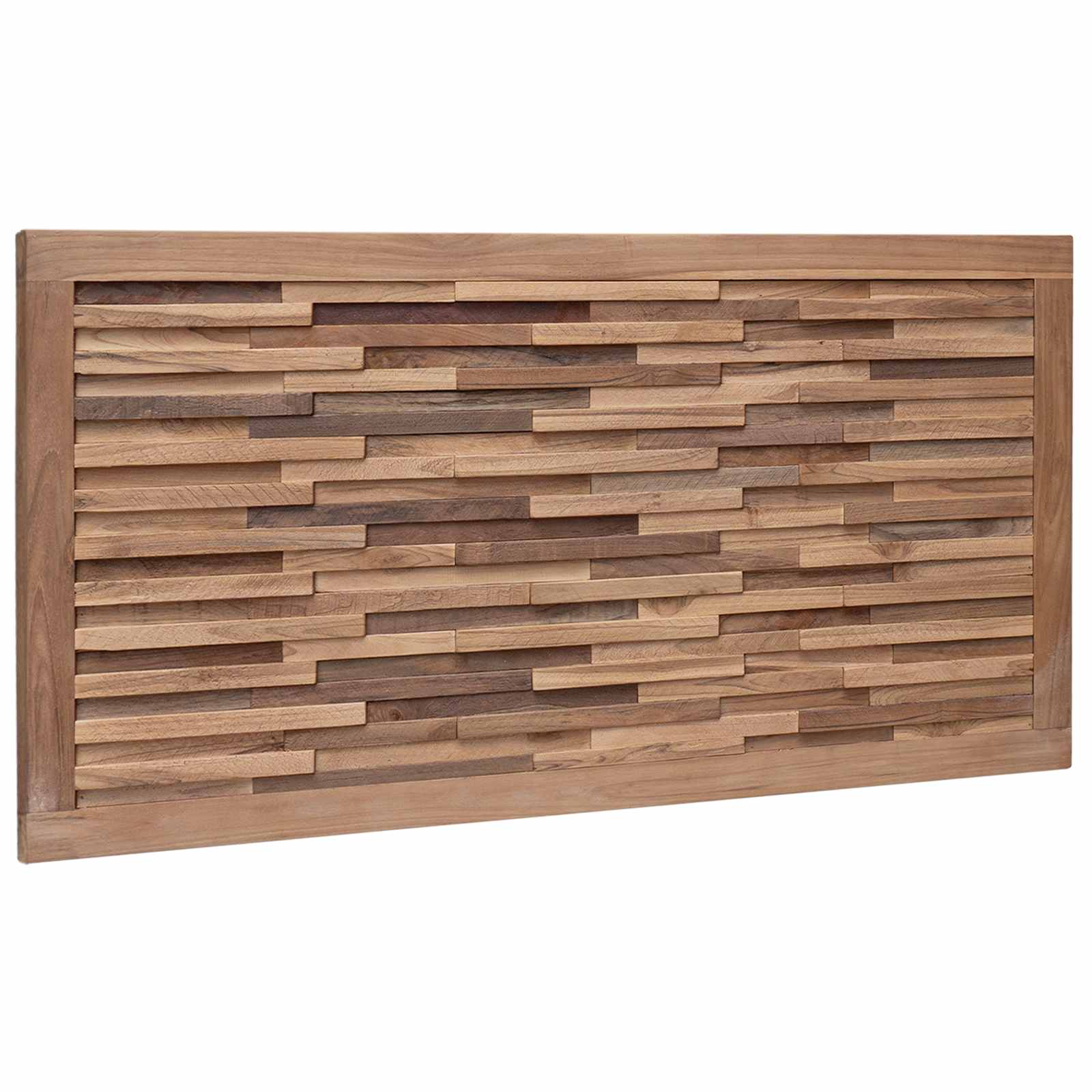 Tête de lit Montage mural Naturel 100 cm Bois de teck massif - XIOS