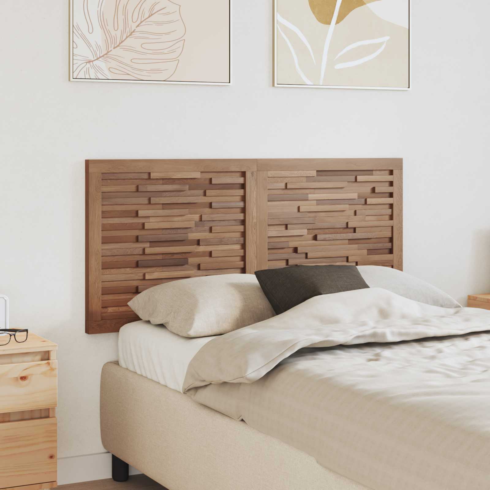 Tête de lit Montage mural Naturel 120 cm Bois de teck massif - XIOS