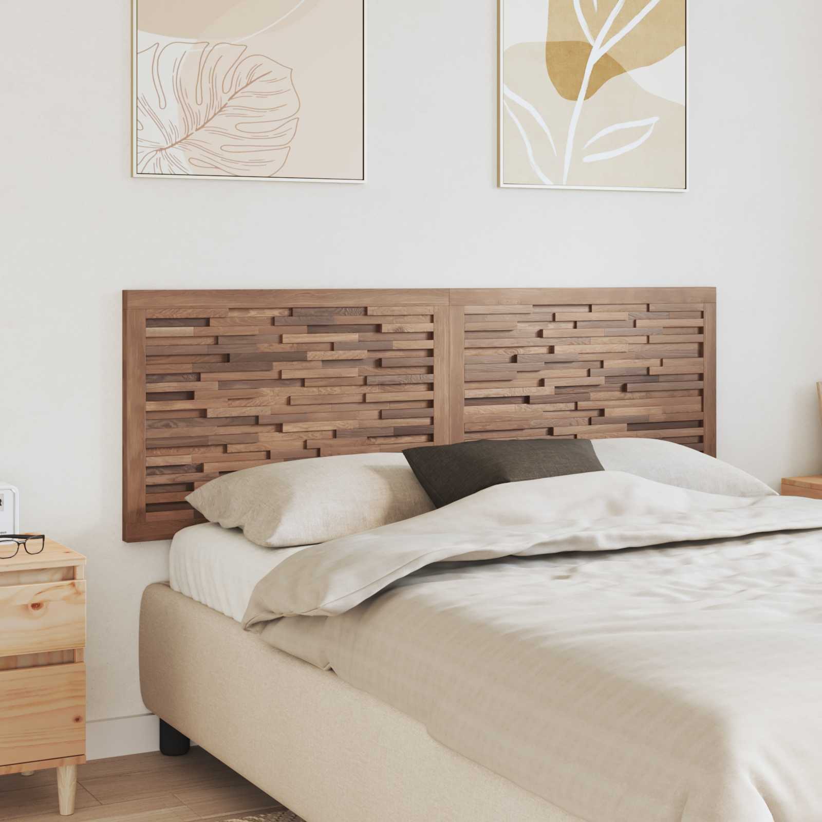 Tête de lit Montage mural Naturel 160 cm Bois de teck massif - XIOS