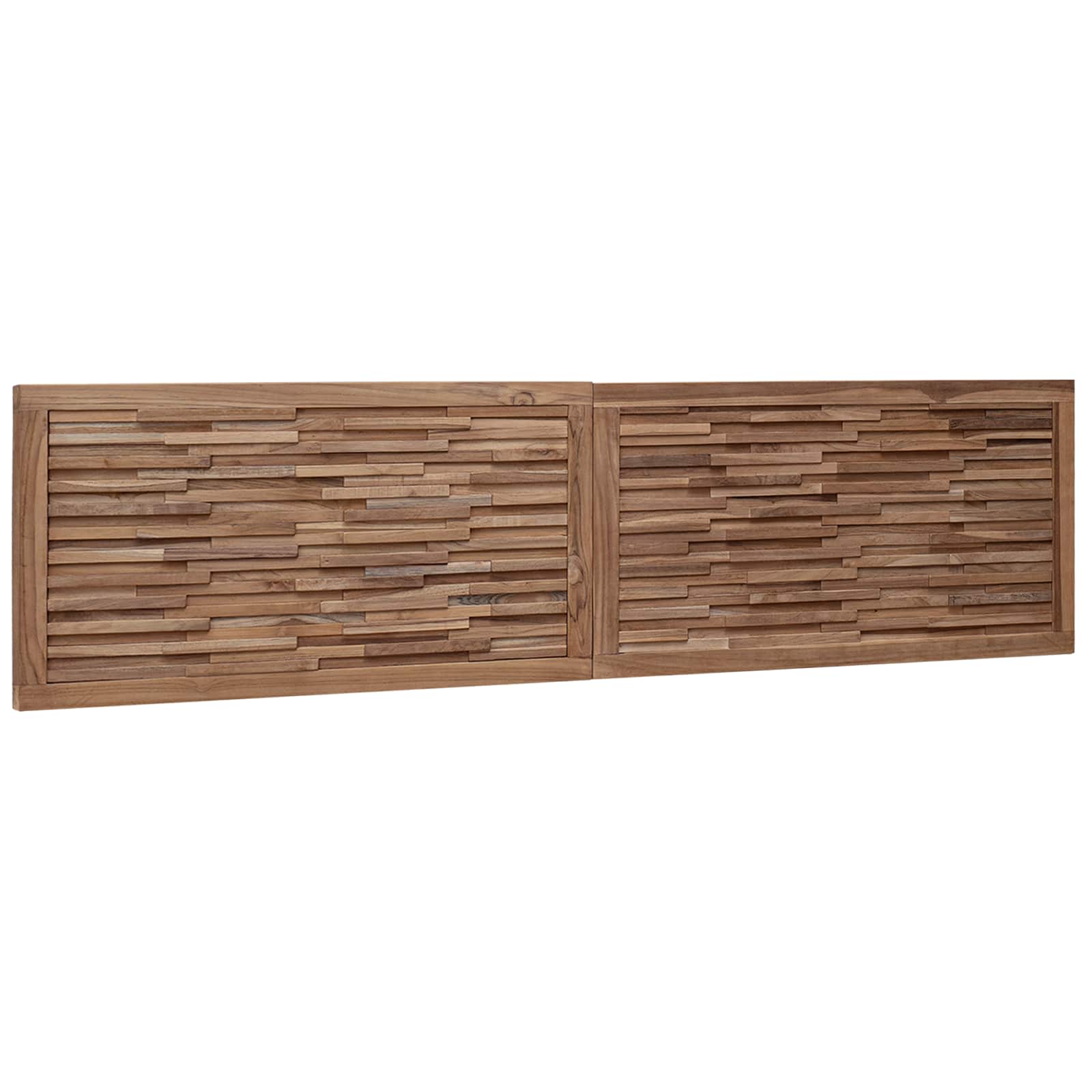 Tête de lit Montage mural Naturel 180 cm Bois de teck massif - XIOS