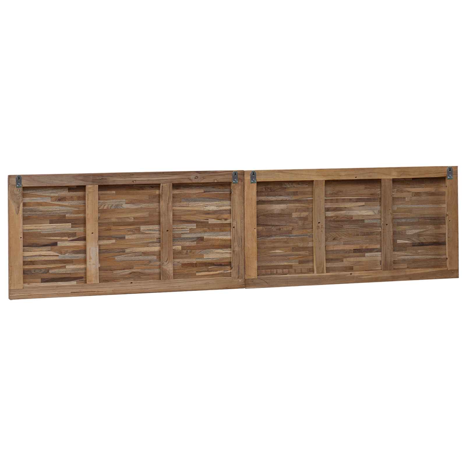Tête de lit Montage mural Naturel 200 cm Bois de teck massif - XIOS