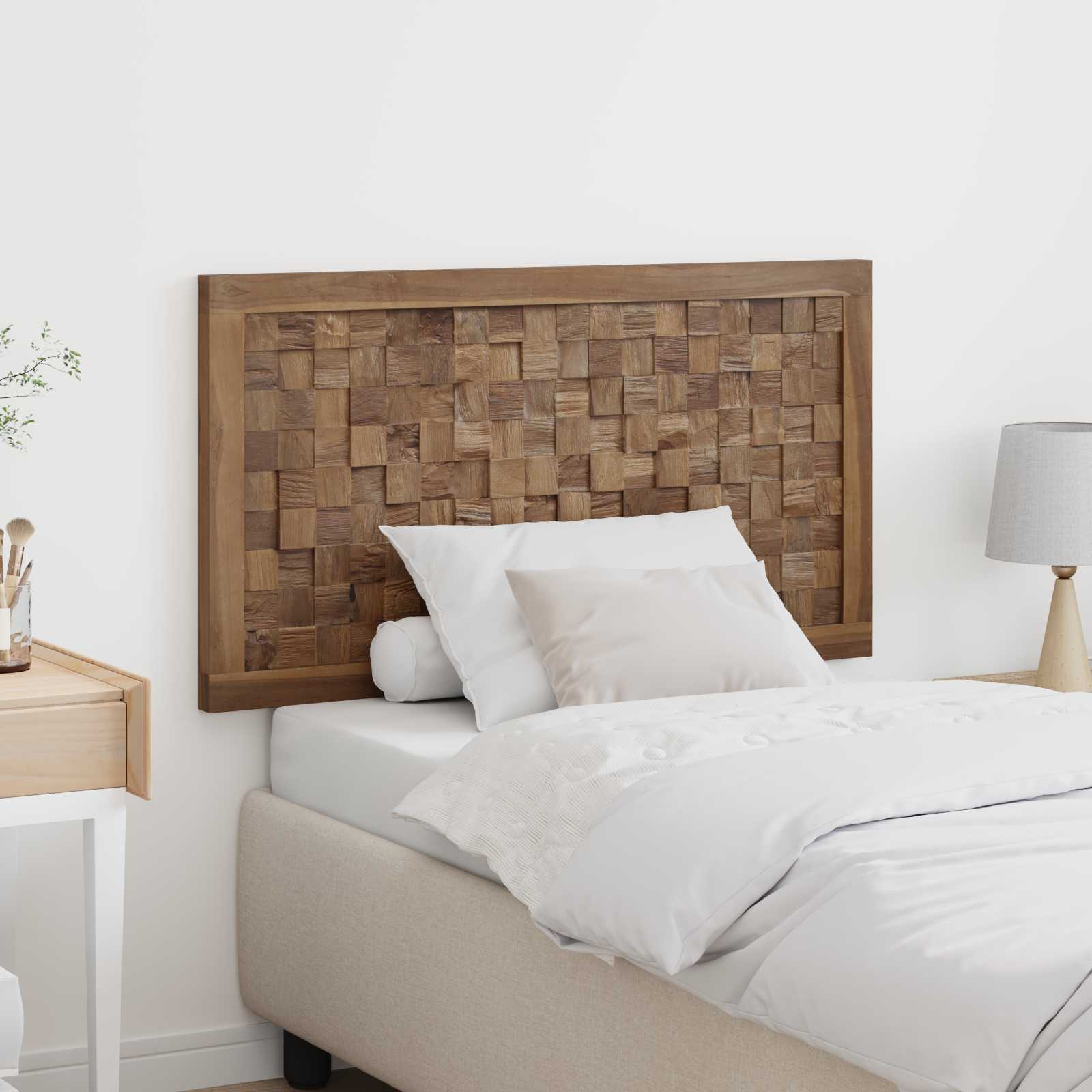 Tête de lit Montage mural Naturel 100 cm Bois de teck massif - XIOS