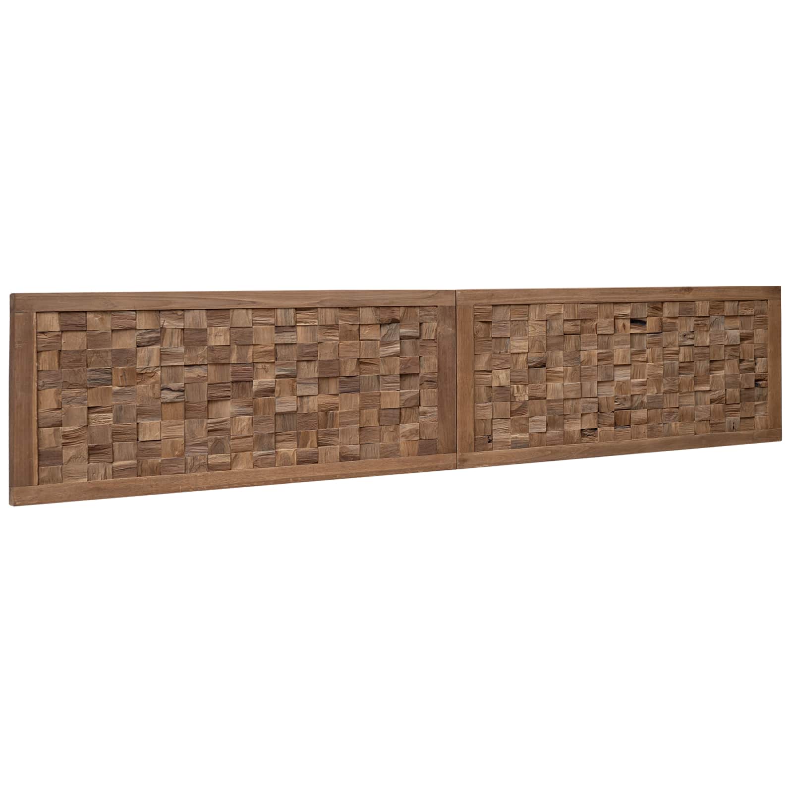 Tête de lit Montage mural Naturel 200 cm Bois de teck massif - XIOS