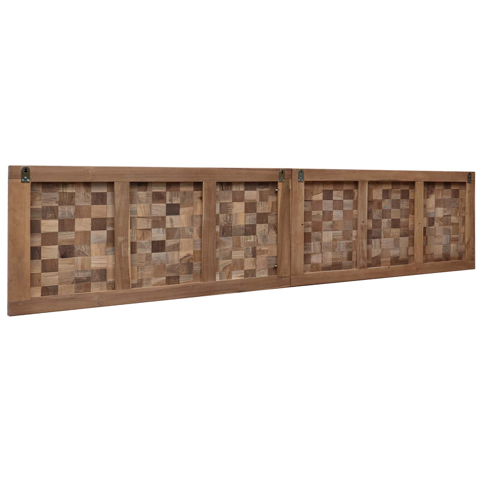 Tête de lit Montage mural Naturel 200 cm Bois de teck massif - XIOS