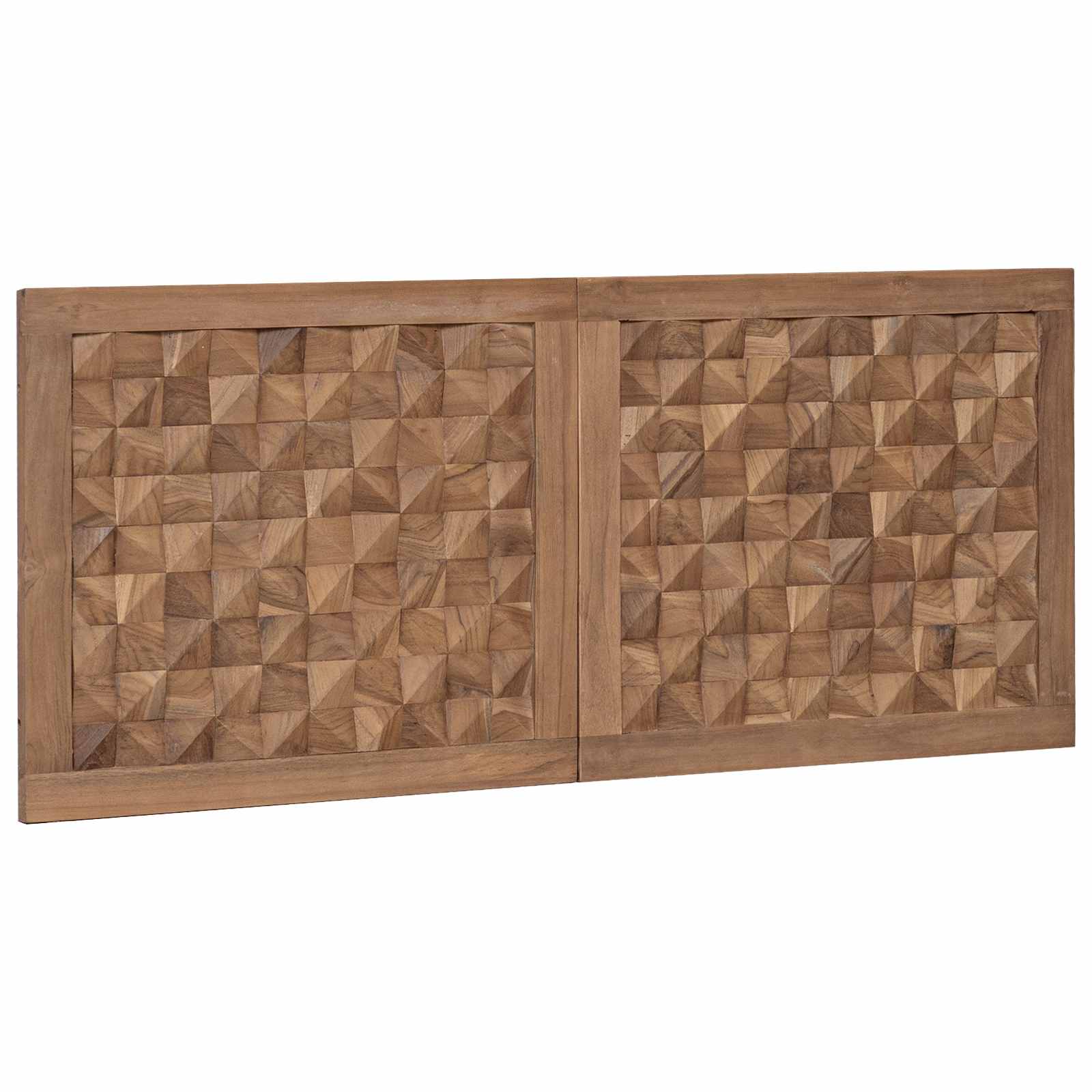 Tête de lit Montage mural Naturel 120 cm Bois de teck massif - XIOS