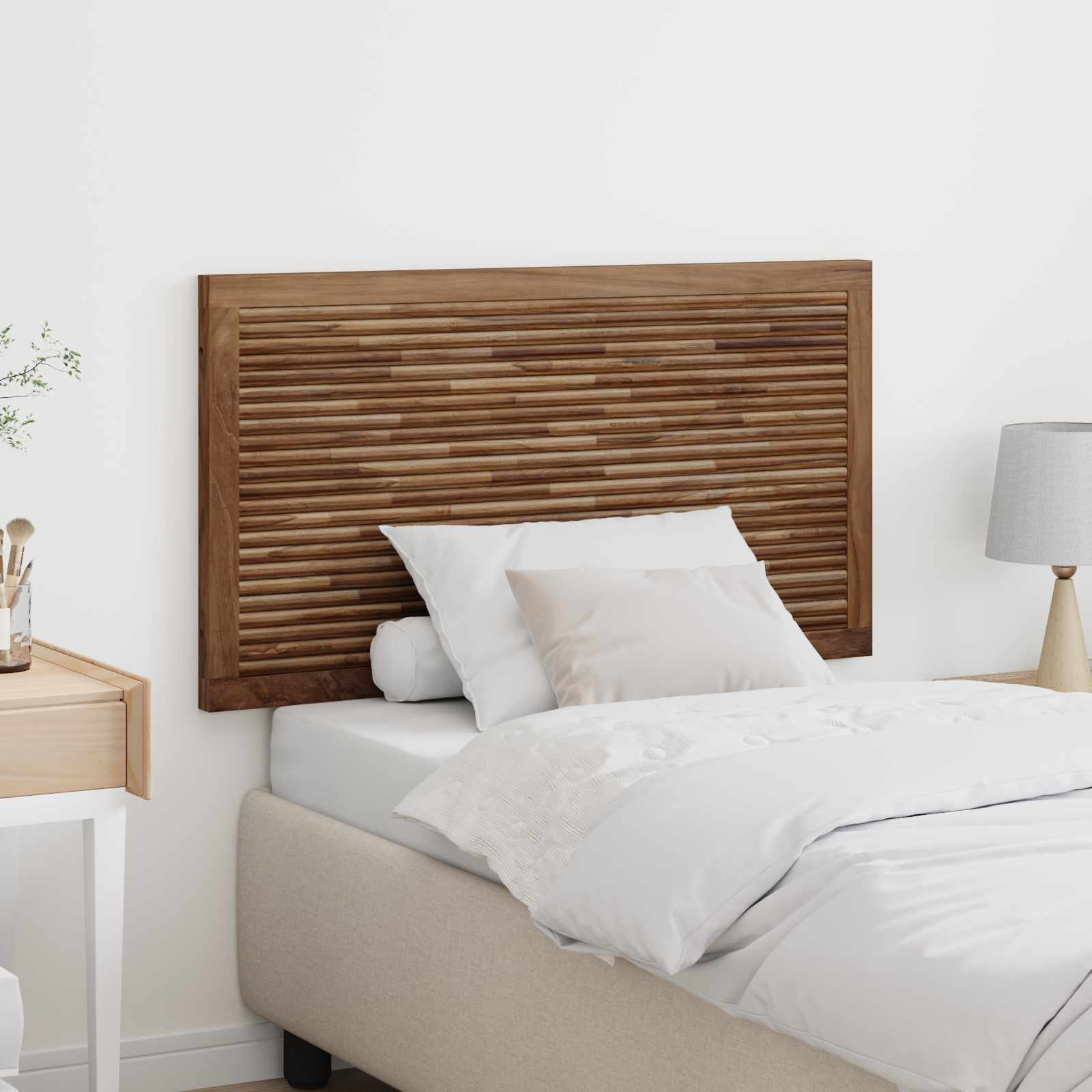 Tête de lit Montage mural Naturel 100 cm Bois de teck massif - XIOS