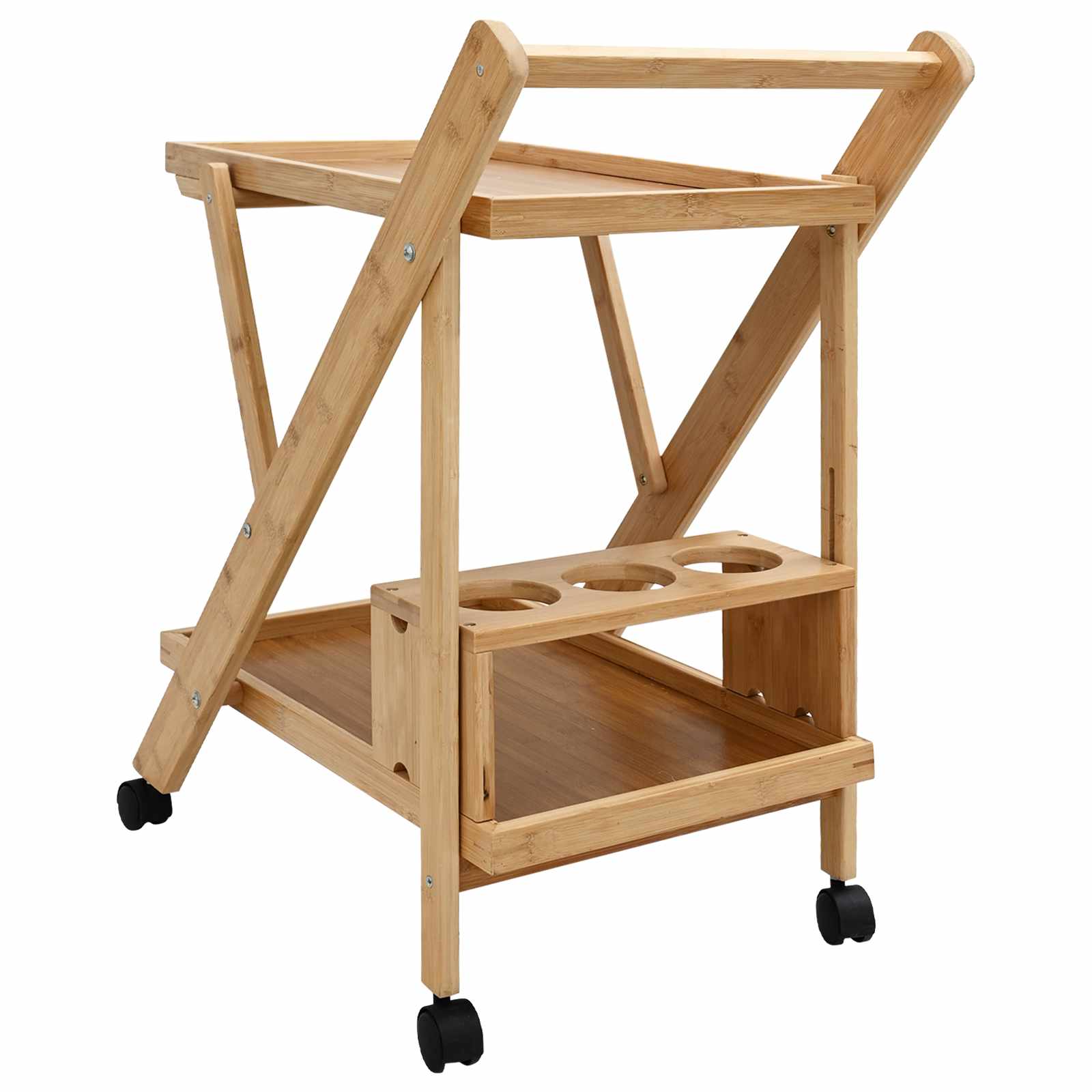Chariot de Cuisine avec Roues Marron Clair 65 x 40,5 x 76,5 cm - XIOS
