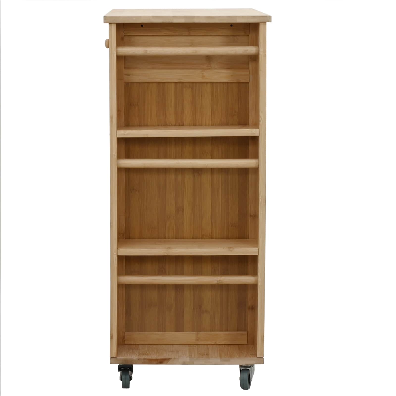 Chariot de Cuisine avec Roues Naturel 47,5 x 36 x 83 cm Bambou - XIOS