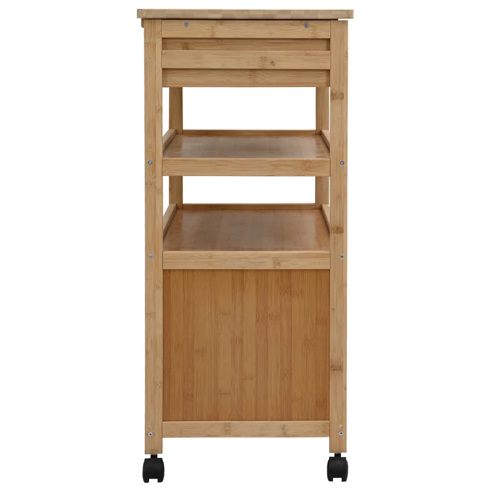 Chariot de Cuisine avec Roues Naturel 59,5 x 36 x 82 cm Bambou - XIOS